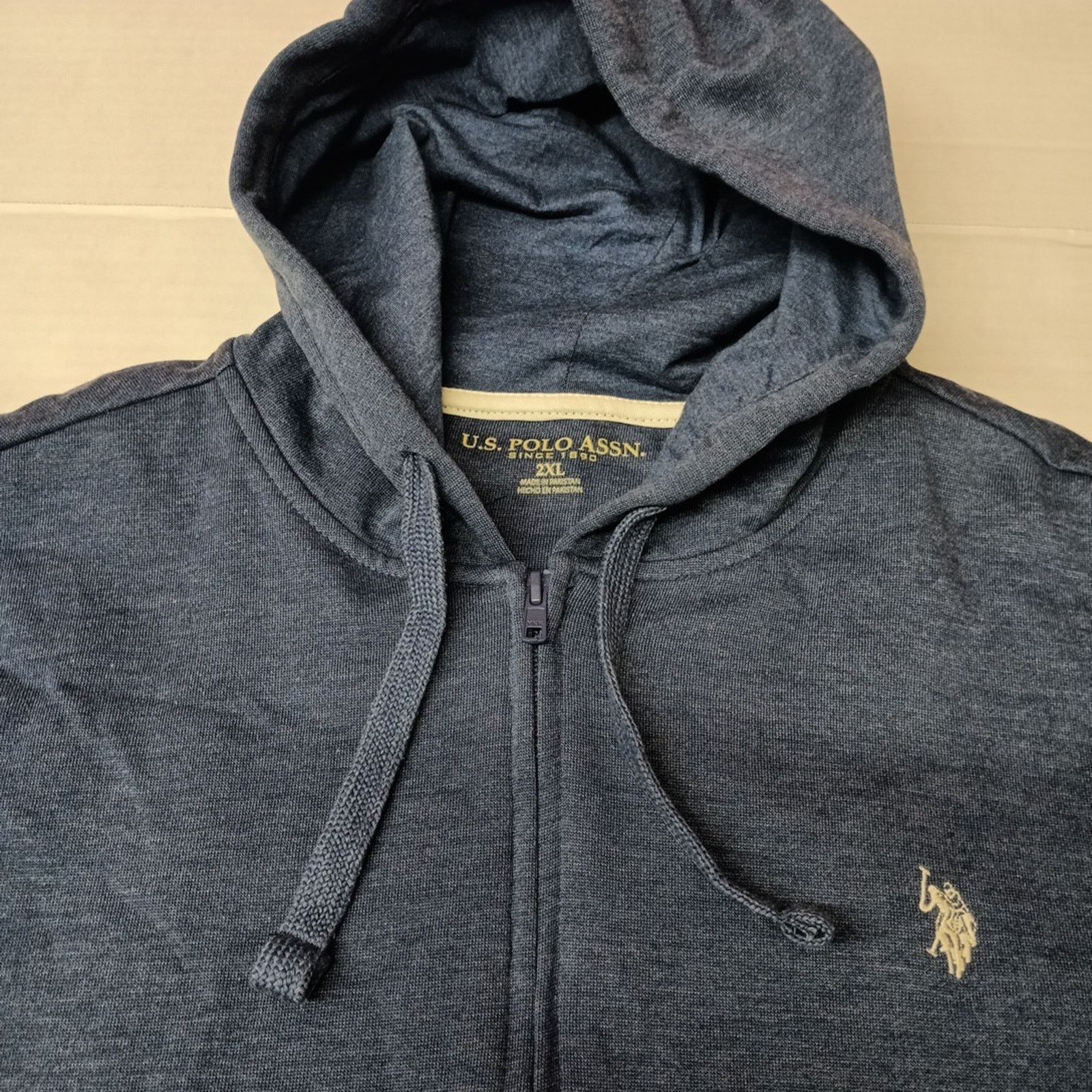 U.S. Polo Assn. U.S. Polo Assn. Hoodie Men's 2XL XXL Blue Full Zip Jacket Size US XXL / EU 58 / 5 - 4 Thumbnail