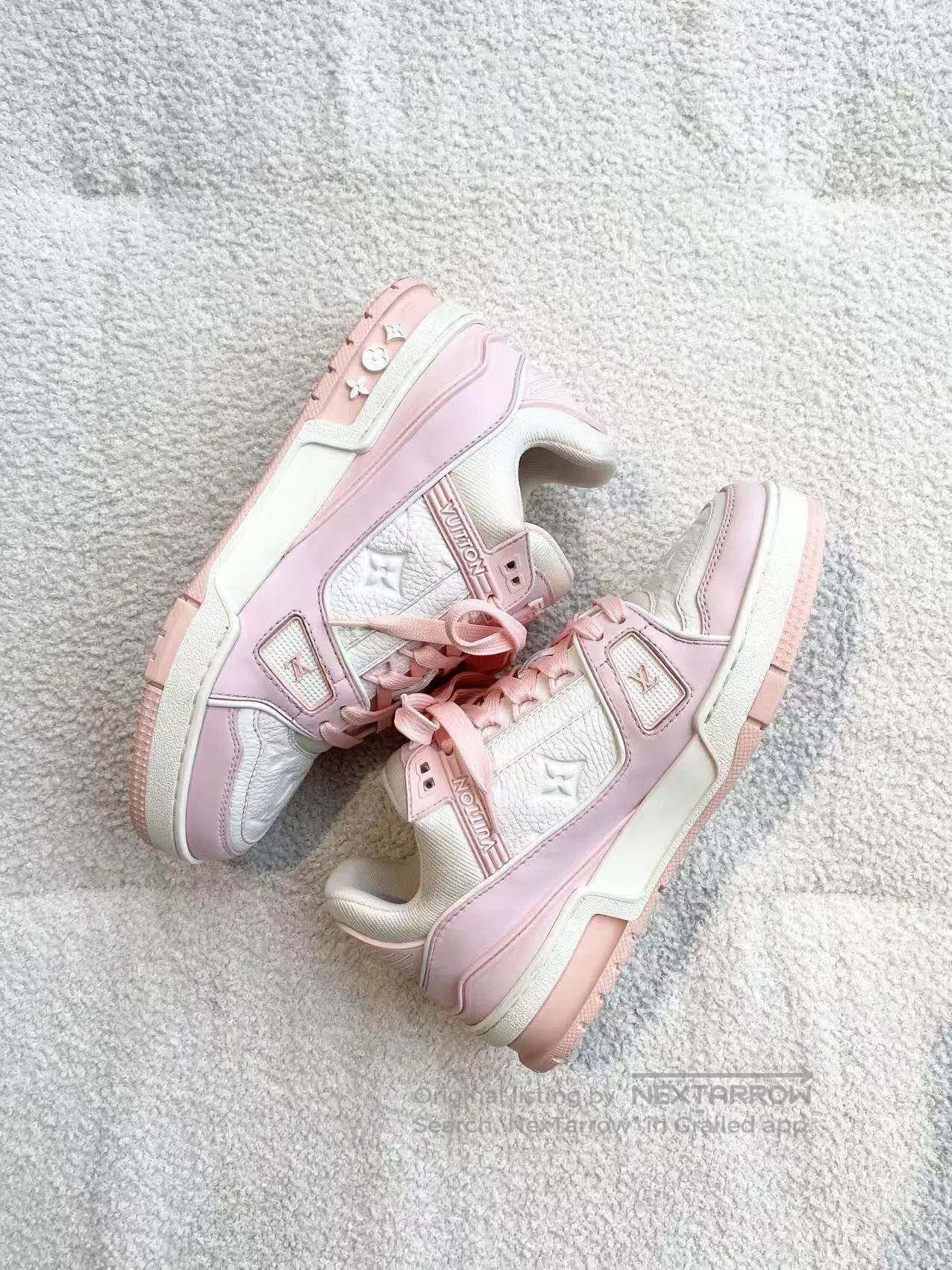 Louis Vuitton Louis Vuitton trainer series cherry blossom pink color mat Size US 6 / IT 36 - 3 Thumbnail