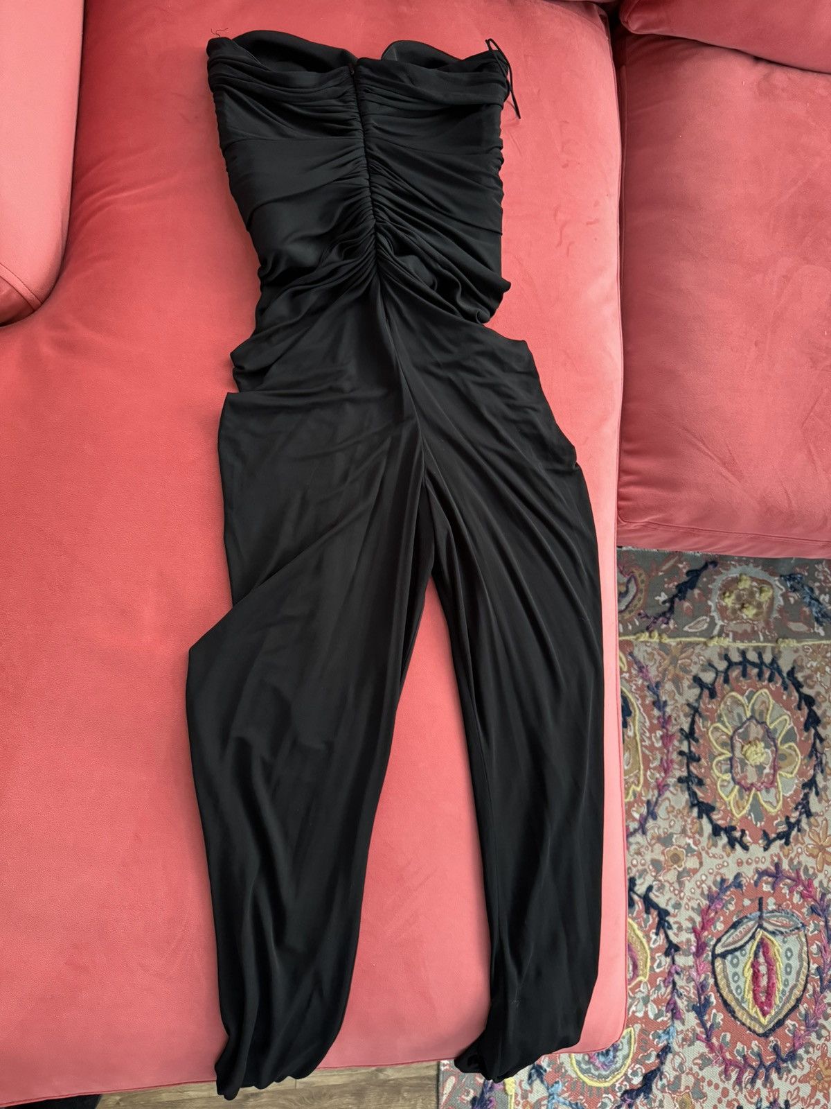 Saint Laurent Paris Saint Laurent black off shoulders jumpsuit, size M Size 27" / US 4 / IT 40 - 12 Thumbnail