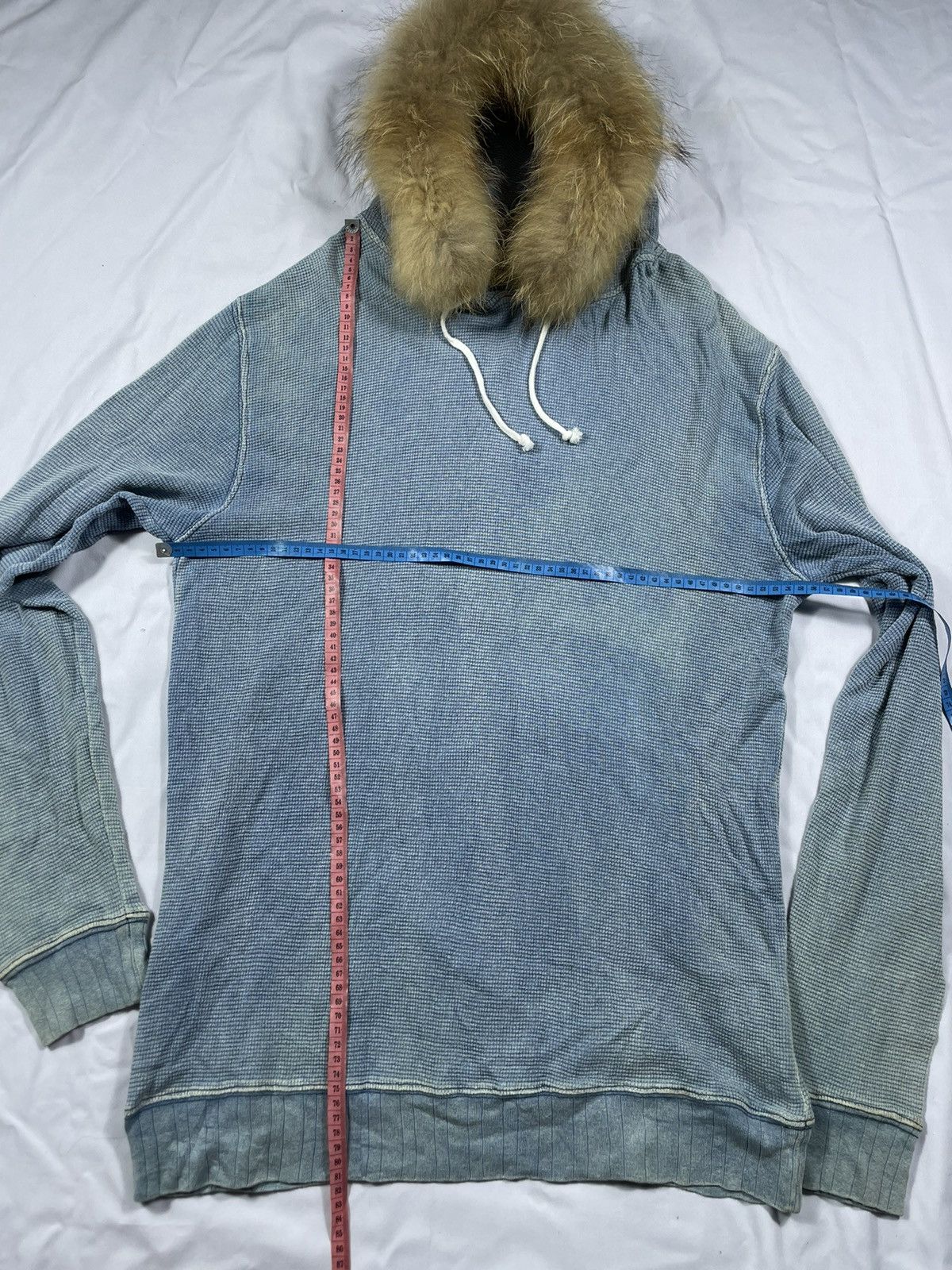 Japanese Brand Faded blue termal Fur Hoodie Lgb japan style Size US XL / EU 56 / 4 - 3 Thumbnail