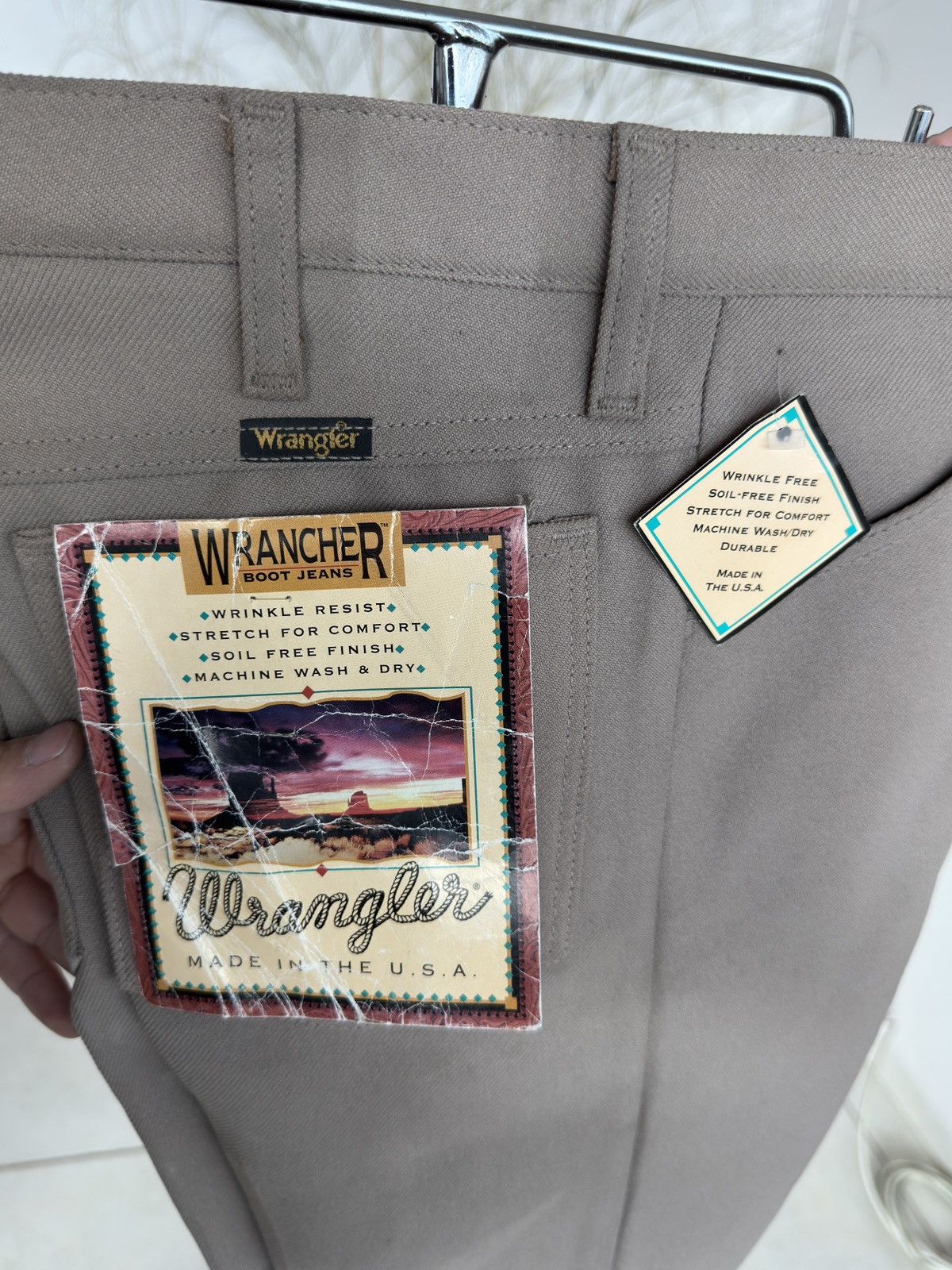 Wrangler Wrangler 82BK Boot Jeans Made in USA Taupe 90s Size US 29 - 1 Thumbnail