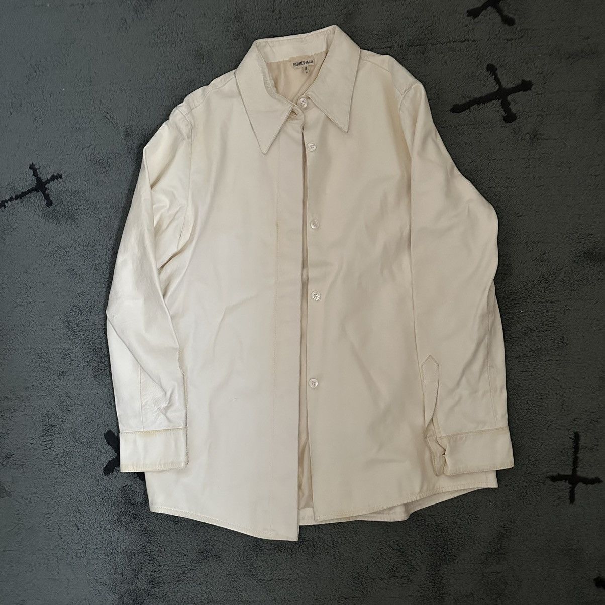 HERMES BY MARGIELA LEATHER SHIRT 　2000s Hermes × Maison Margiela Archive Hermes by Margiela Fall 1999