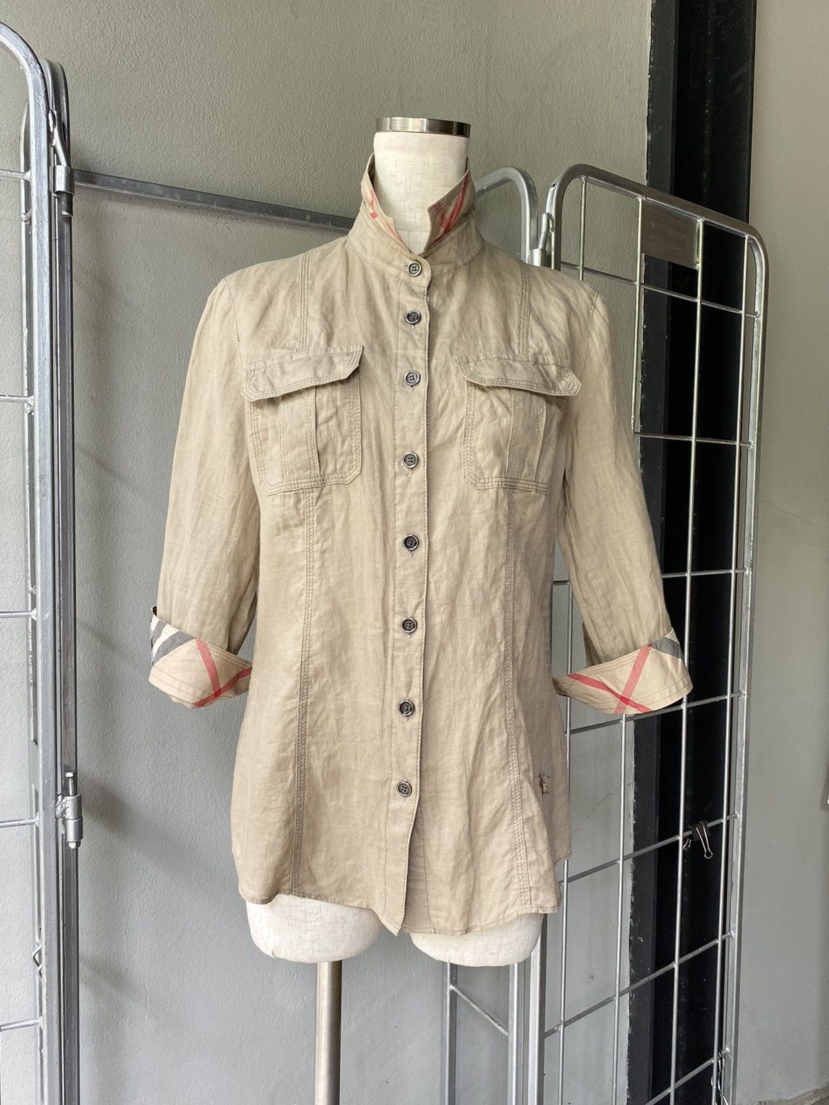 Burberry BURBERRYS Khaki Utility Shirt Size XS / US 0-2 / IT 36-38 - 17 Thumbnail