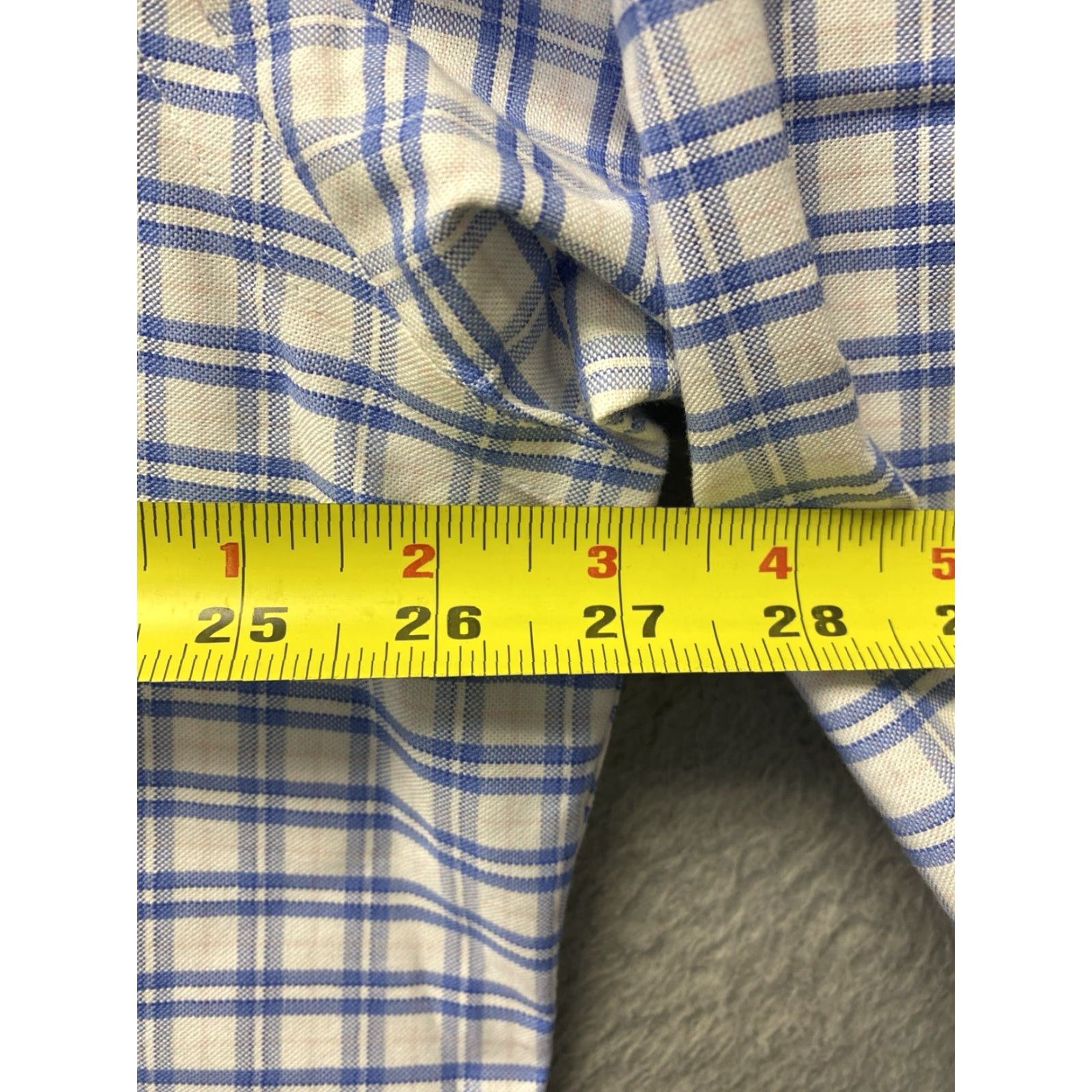 Roundtree & Yorke VINTAGE Roundtree & Yorke Gold Label Dress Shirt Men 18.5 Big & Tall Blue White Check Button-Up Long Sleeve Office Business Casual Size US XXL / EU 58 / 5 - 6 Thumbnail