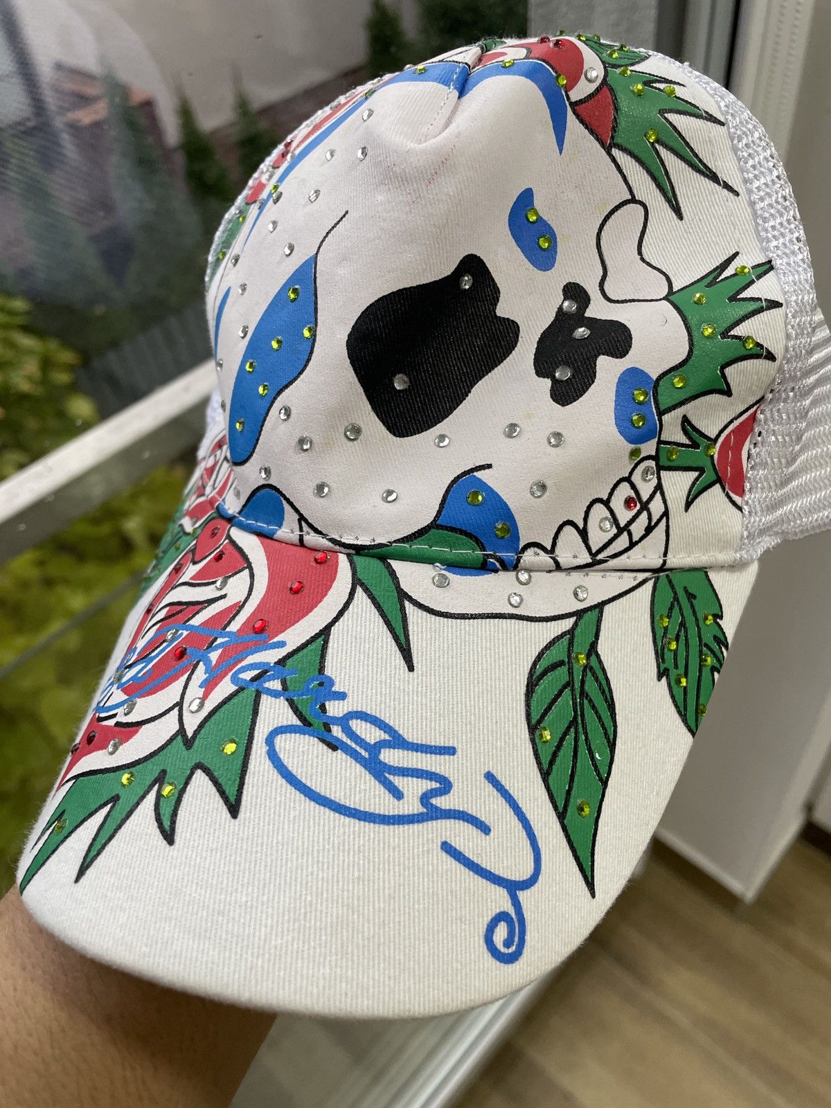 Ed Hardy Vintage Ed Hardy Cap Skulls Big Logo Japanese Avant Garde Size ONE SIZE - 3 Thumbnail