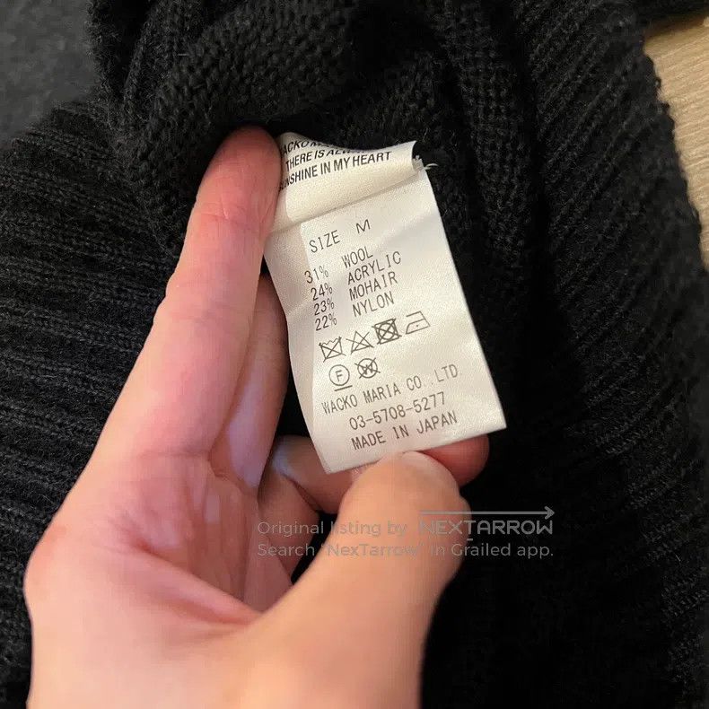 Wacko Maria Wacko Maria Wool + Mahai wool blend knitted cardigan Size US M / EU 48-50 / 2 - 5 Thumbnail