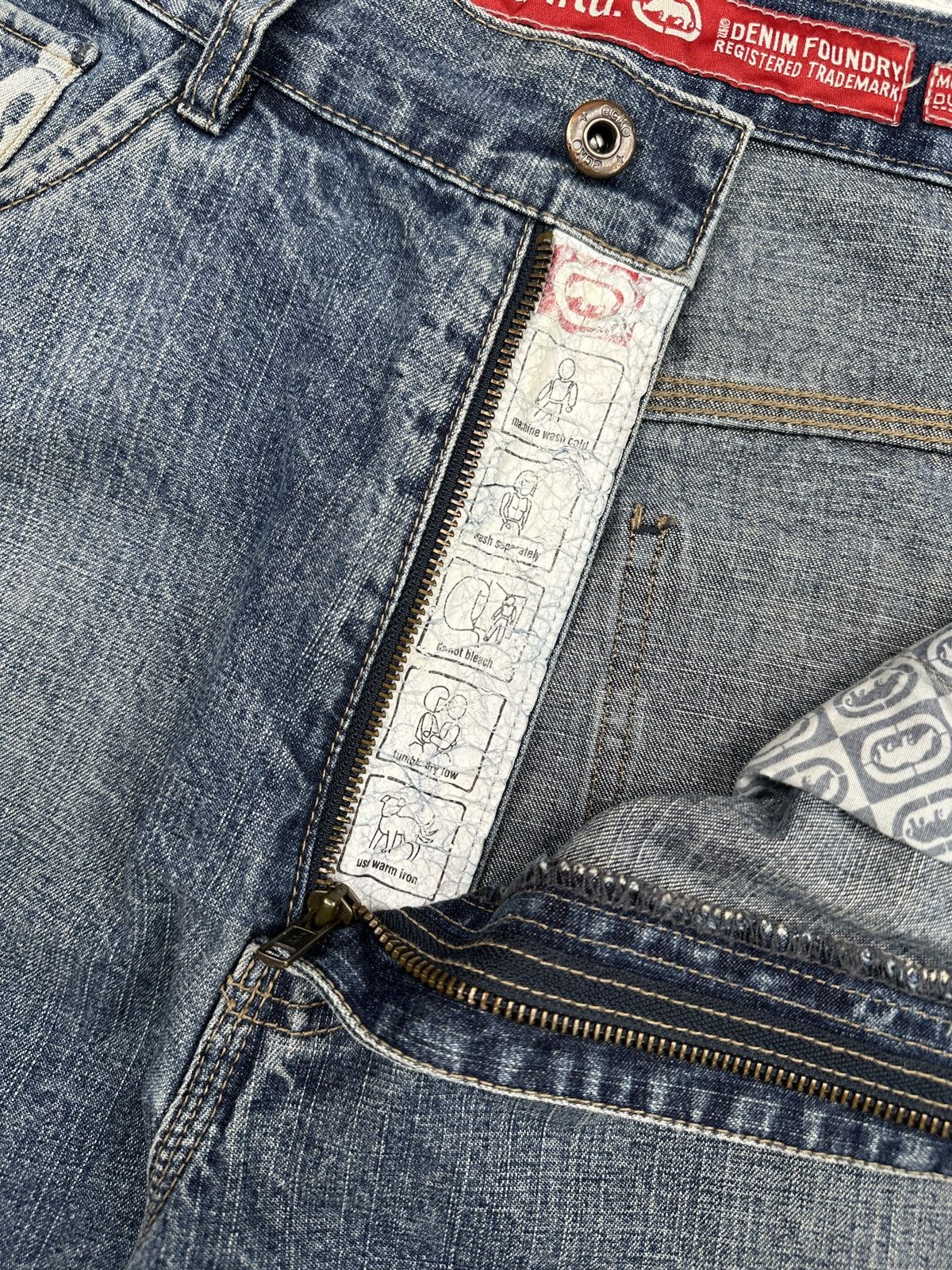 Ecko Unltd. ECKO UNLTD. Big Logo Baggy Distressed Cargo Jeans Pants Size US 34 / EU 50 - 7 Thumbnail