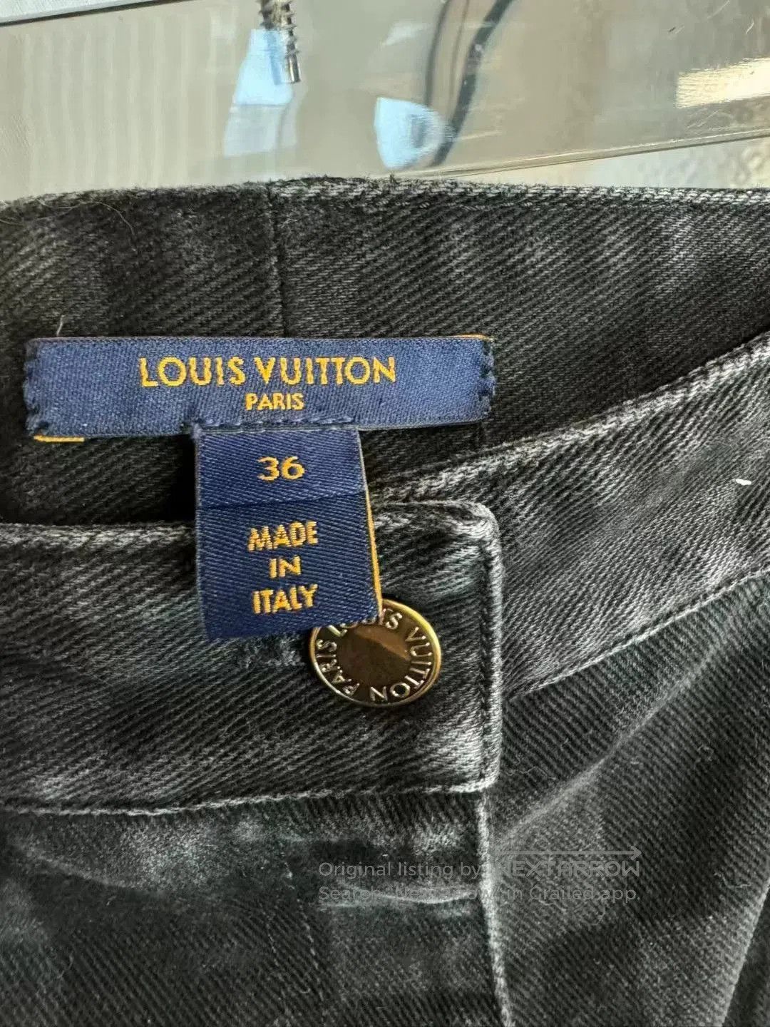 Louis Vuitton Louis Vuitton Black Checker Denim Shorts. Size 35" - 6 Thumbnail
