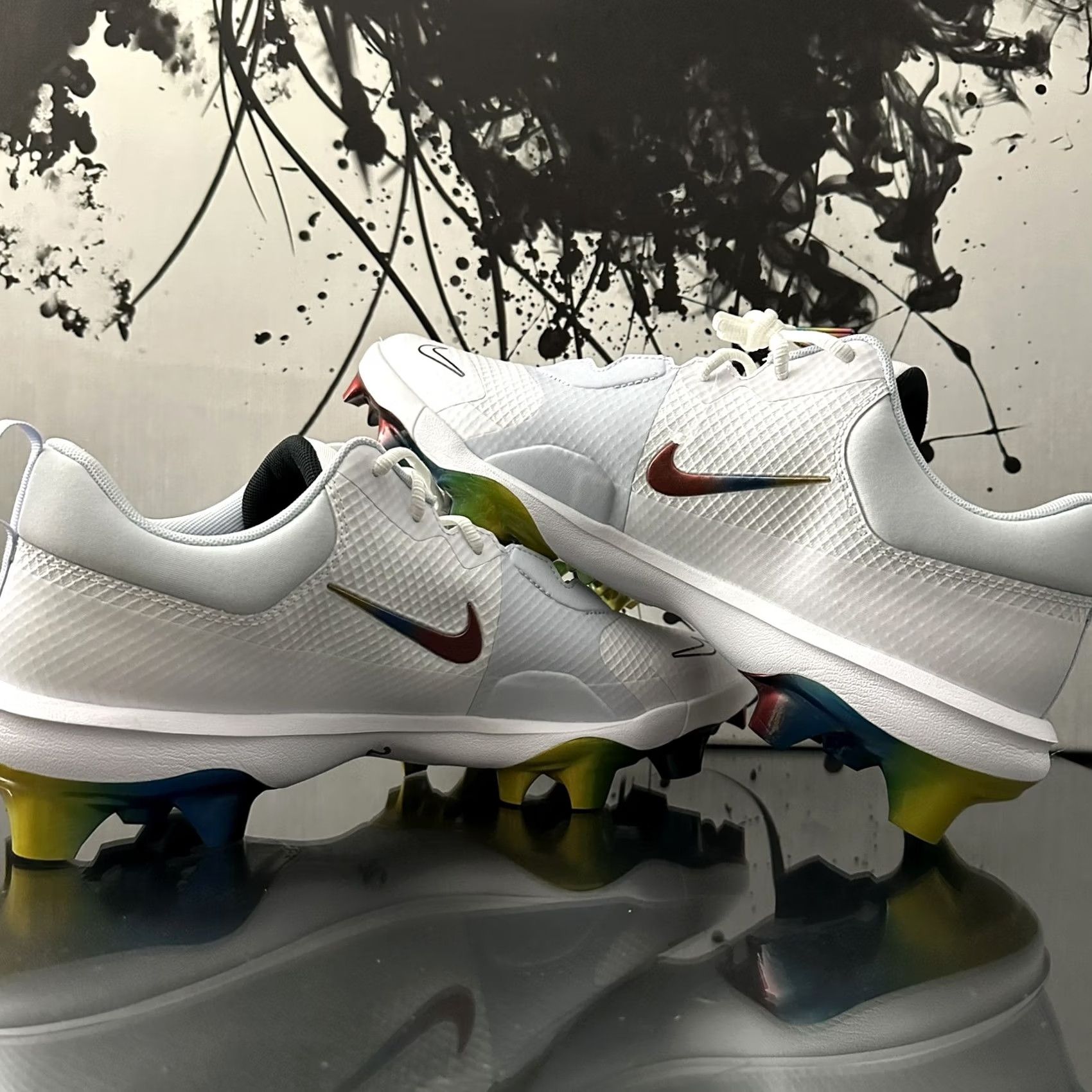 Nike Nike Force Trout 9 Pro MCS Baseball Cleats Mens 12 Rainbow FB2908-106 Size US 12 / EU 45 - 5 Thumbnail