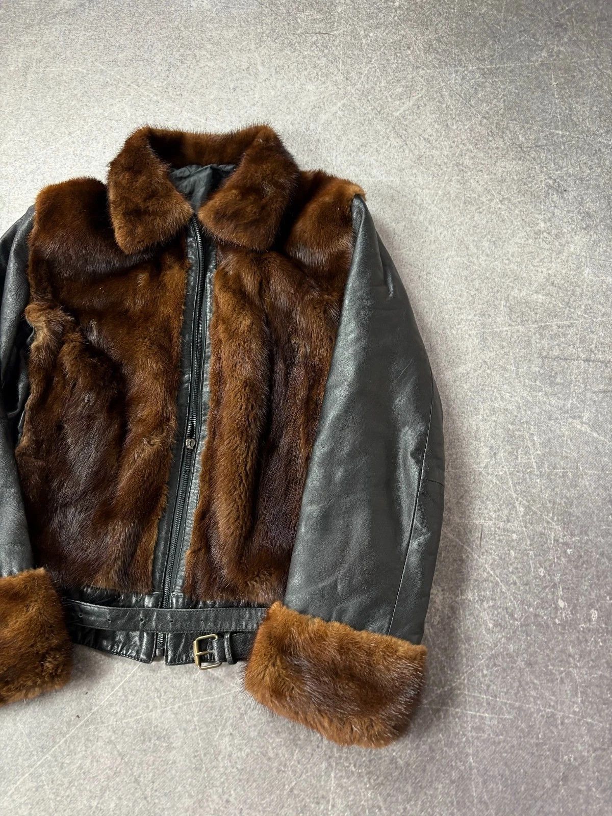 Yohji Yamamoto 2000s ISSEY MIYAKE STYLE MINK FUR/LEATHER JACKET Size US M / EU 48-50 / 2 - 7 Thumbnail