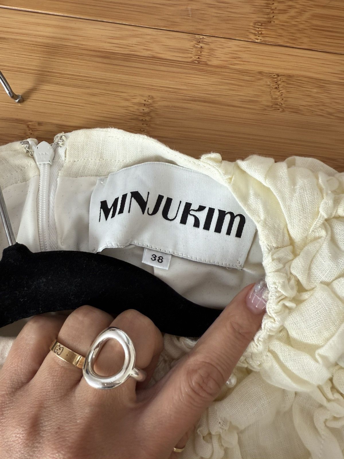 MINJUKIM MINJUKIM white floral ruffle midi dress Size XS / US 0-2 / IT 36-38 - 5 Thumbnail