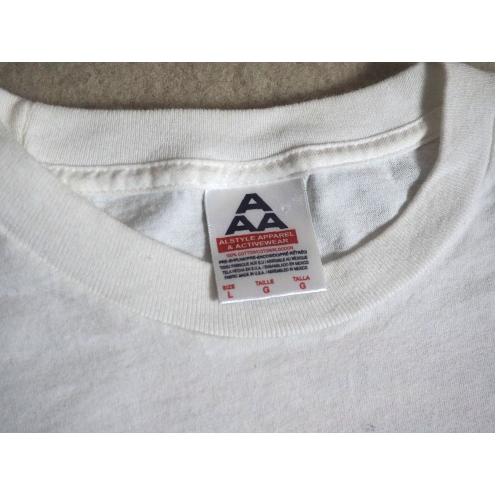 AAA VINTAGE AAA Kilauea Hawaii Volcano Travel Art White L/S Tee T-Shirt Mens L Size US L / EU 52-54 / 3 - 5 Thumbnail