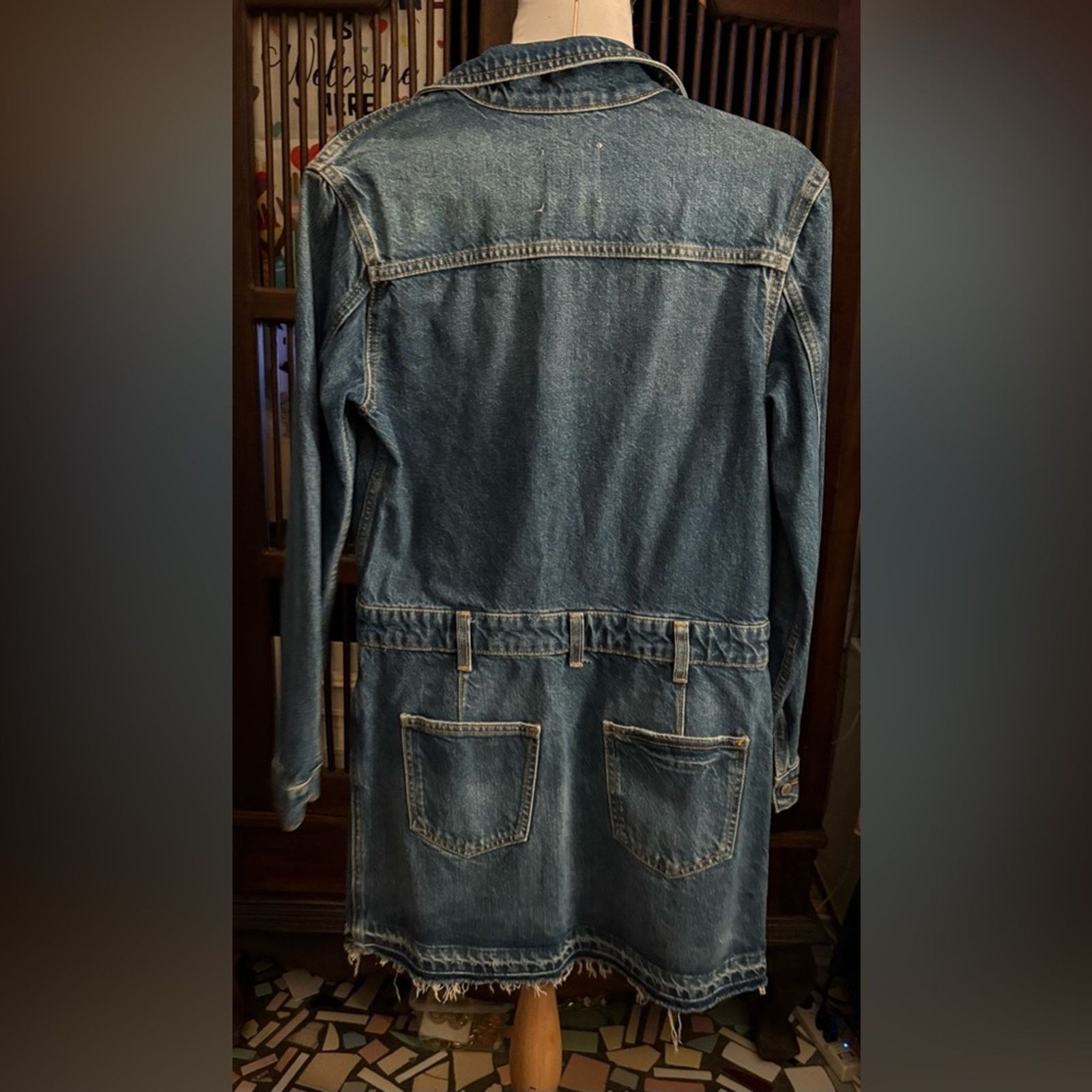Nwt- Zara - Mini denim dress- small - krearack.com