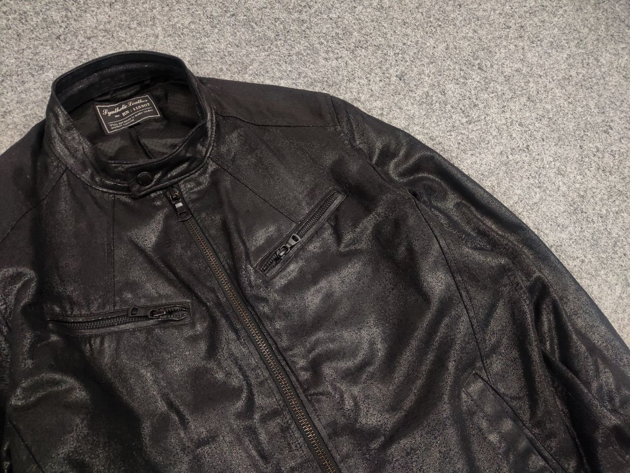 Uniqlo Uniqlo Synthetic Leather Biker Zip Black Mens Jacket Size US L / EU 52-54 / 3 - 11 Thumbnail