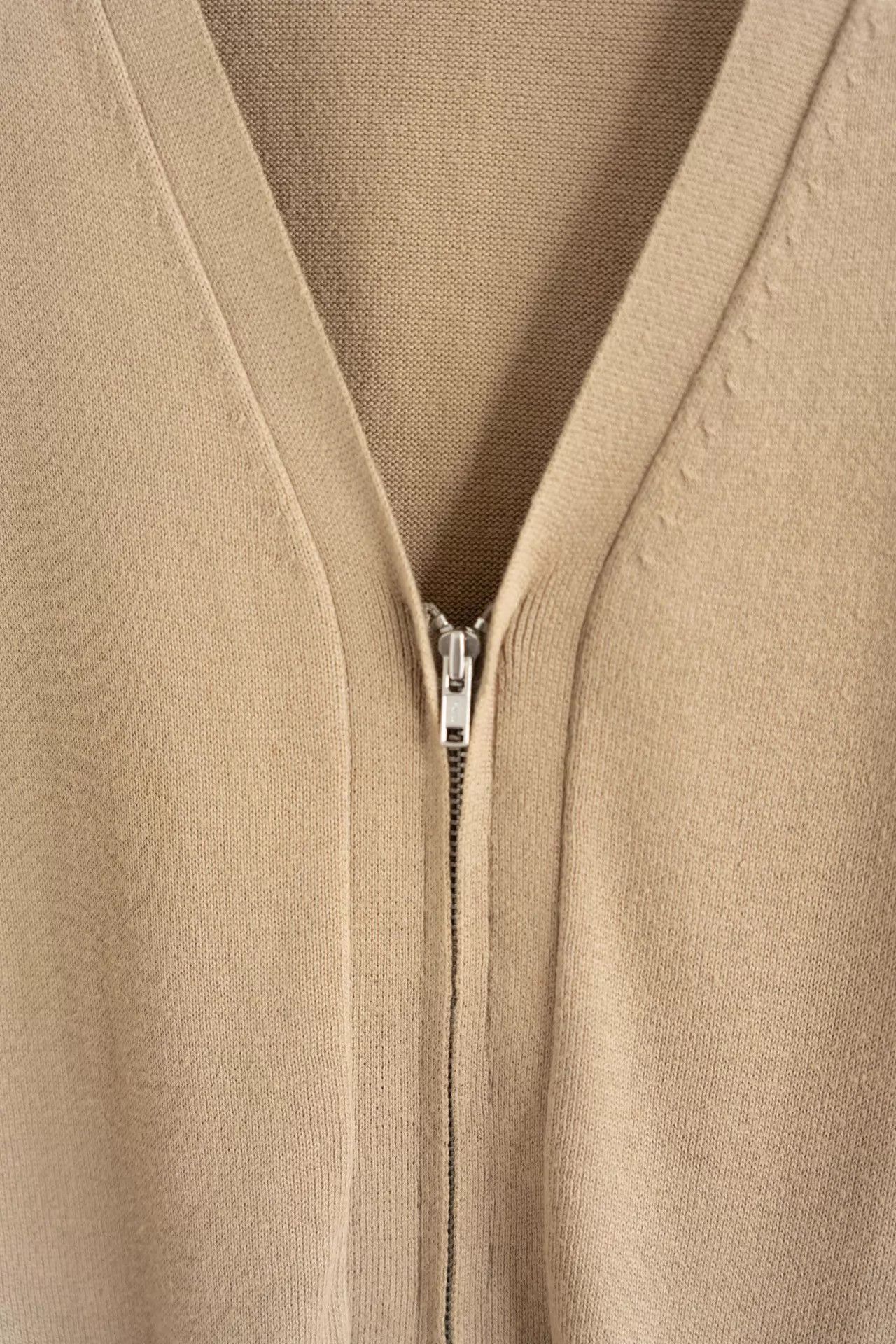 Yohji Yamamoto Yohji Yamamoto 05SS Mens Tan Zip Cotton Cardigan Size US L / EU 52-54 / 3 - 3 Thumbnail