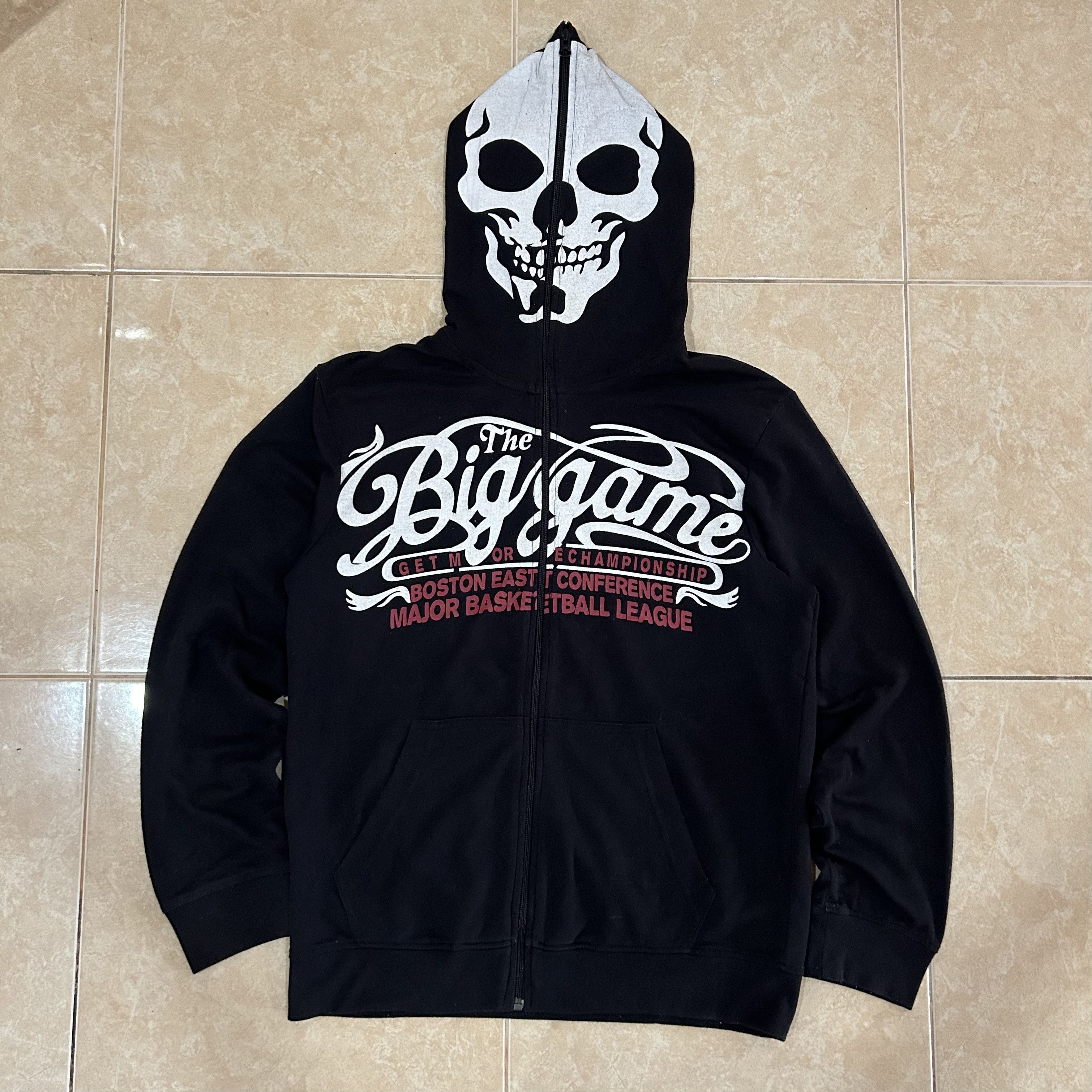 Japanese Brand Vintage "The Big Game" Skulls Full Zipper Hoodie Size US L / EU 52-54 / 3 - 1 Thumbnail