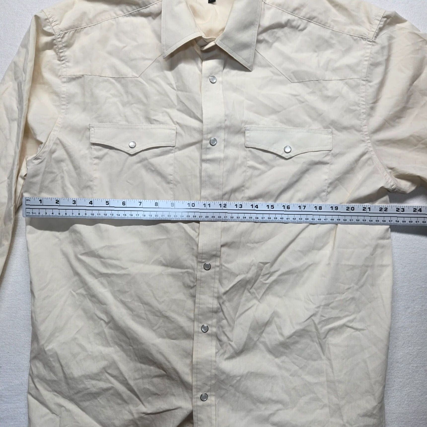 Vintage Gioberti Shirt Mens XL Ivory Plaid Western Button-Up Snap Shirt Size US XL / EU 56 / 4 - 5 Thumbnail