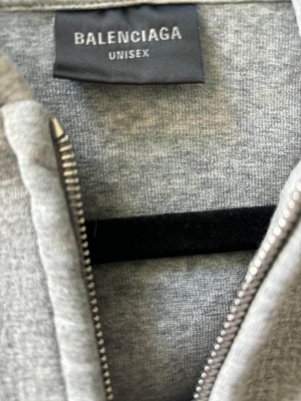 Balenciaga Balenciaga Cropped Zip Hoodie Size US XL / EU 56 / 4 - 3 Thumbnail
