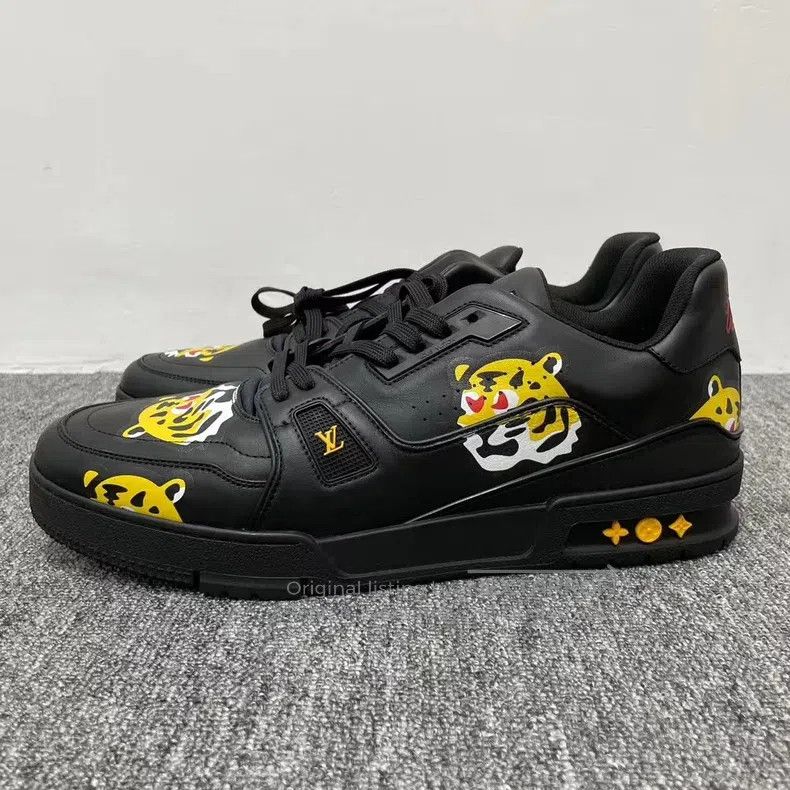Louis Vuitton Louis Vuitton Nigo tiger-head trainer shoes Size US 10 / EU 43 - 1 Thumbnail