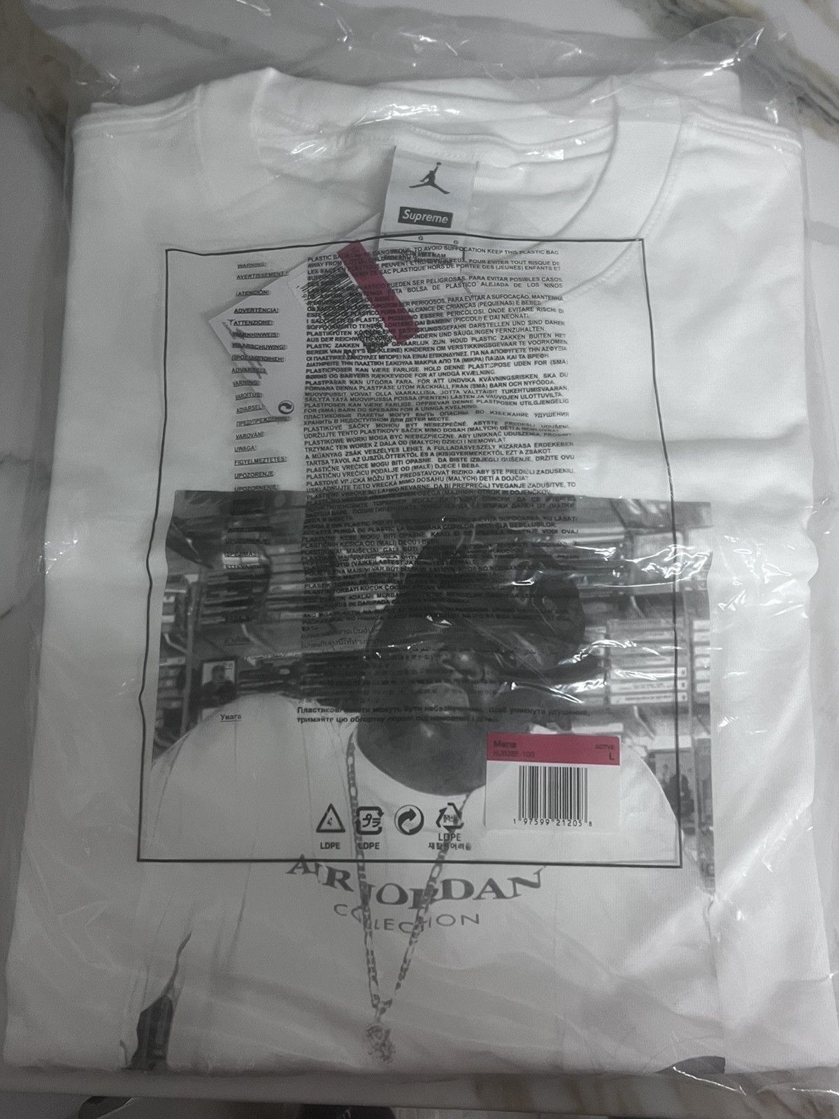 Supreme X Jordan Notorious T Shirt White