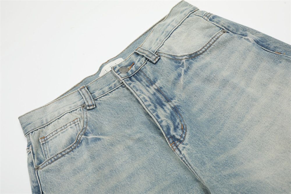 Japanese Brand × Jean Washed gradient men's loose punk vintage distressed jeans Size US 32 / EU 48 - 4 Thumbnail