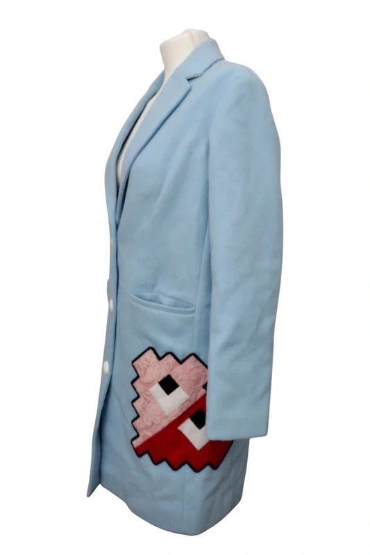 Iceberg Ice Play by Iceberg Baby Blue Pixel Art Coat Size L / US 10 / IT 46 - 3 Thumbnail