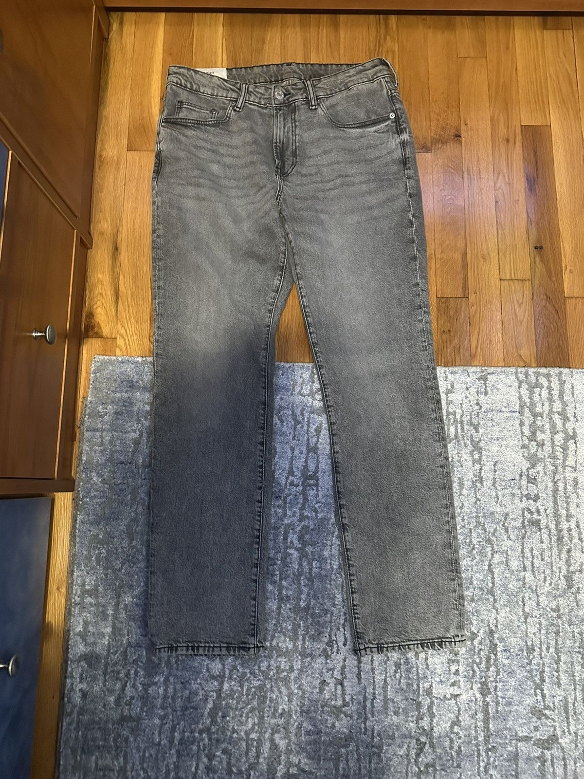 Designer × Vintage Grey straight leg denim Size US 34 / EU 50 - 1 Thumbnail