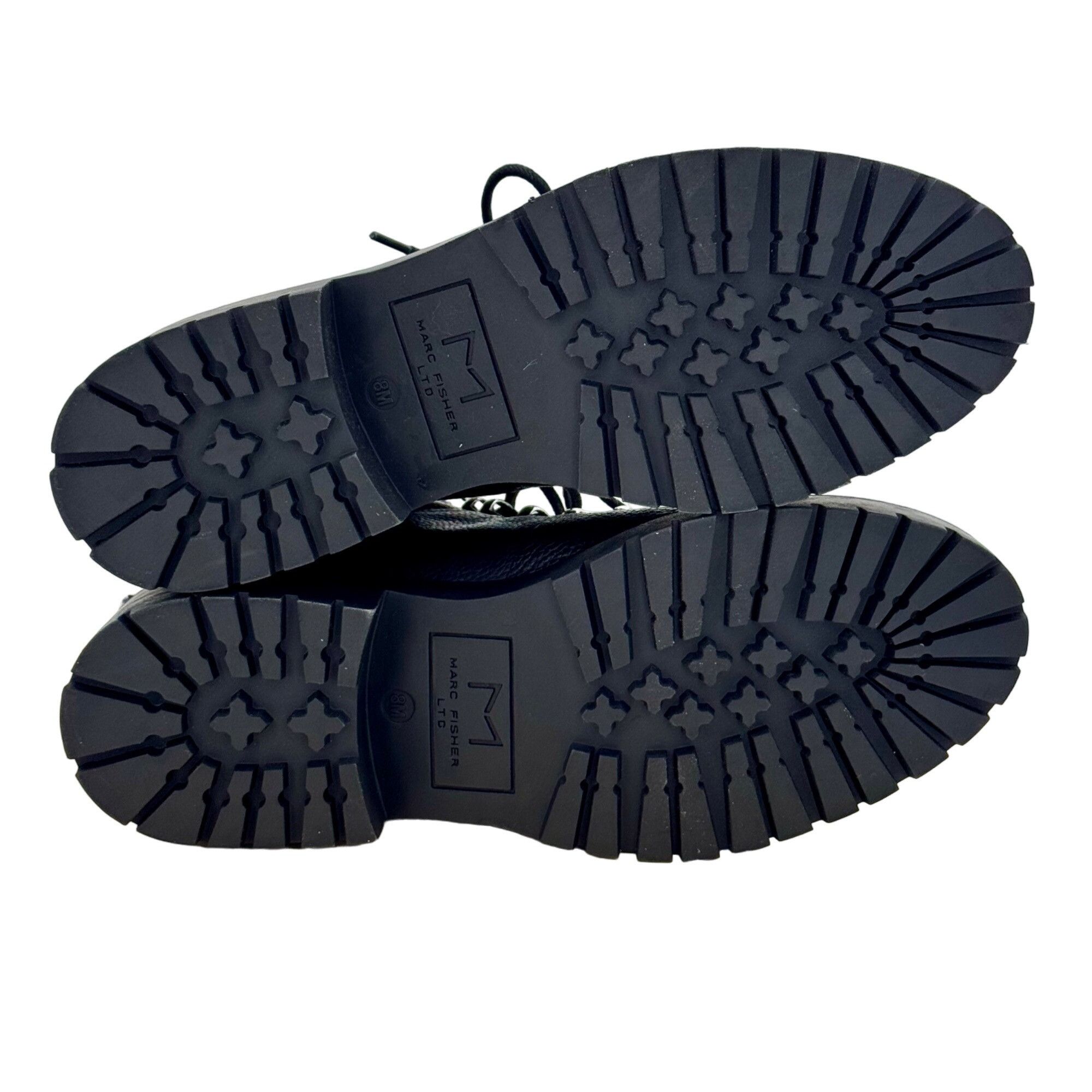 Marc Fisher Marc Fisher Black Leather LTD Nairy Sherpa Lined Lace Up Hik Size US 8 / IT 38 - 9 Thumbnail