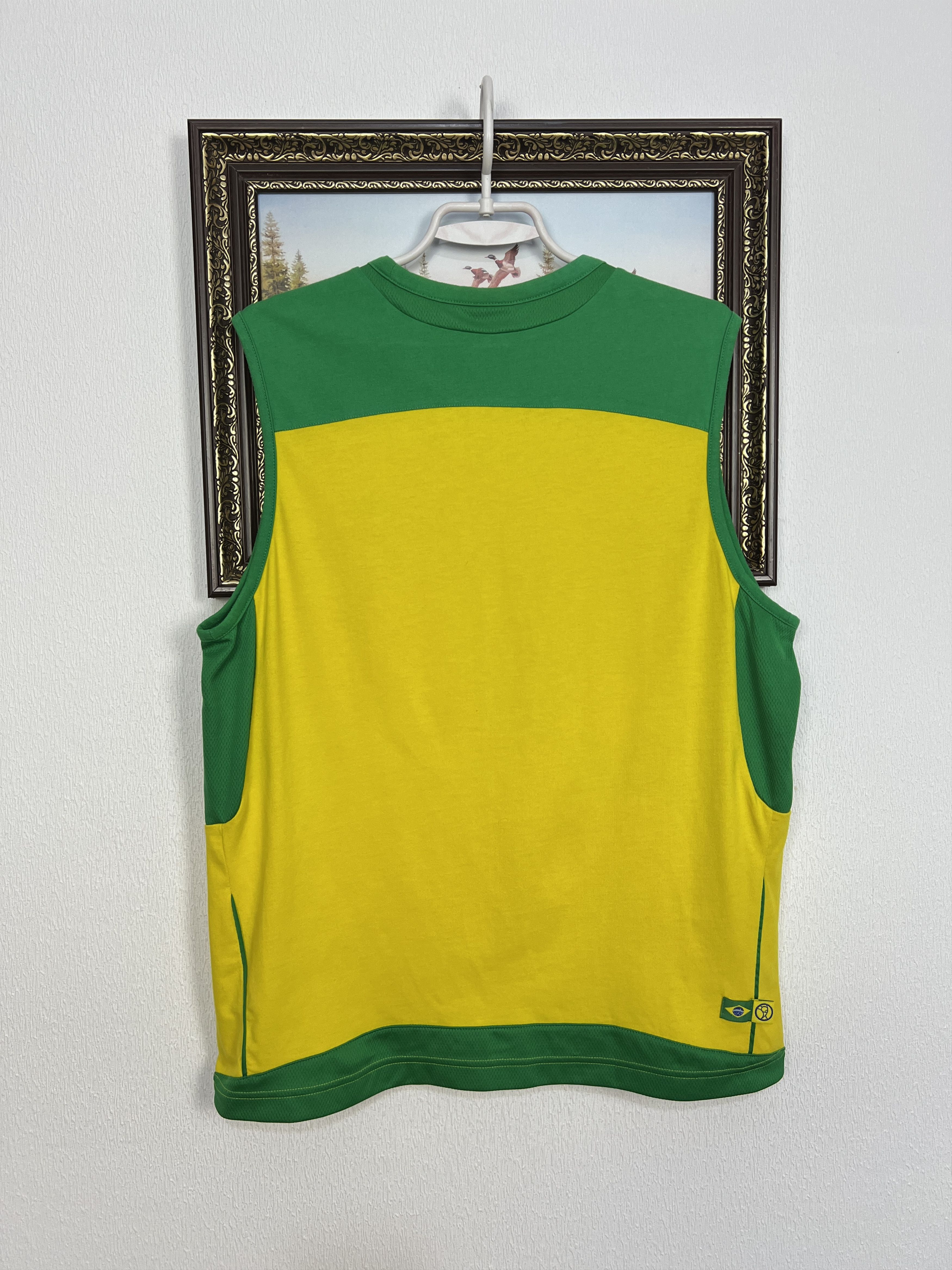 Adidas Brazil Football Train Vest Shirt Soccer World Cup Jersey Size US L / EU 52-54 / 3 - 8 Thumbnail