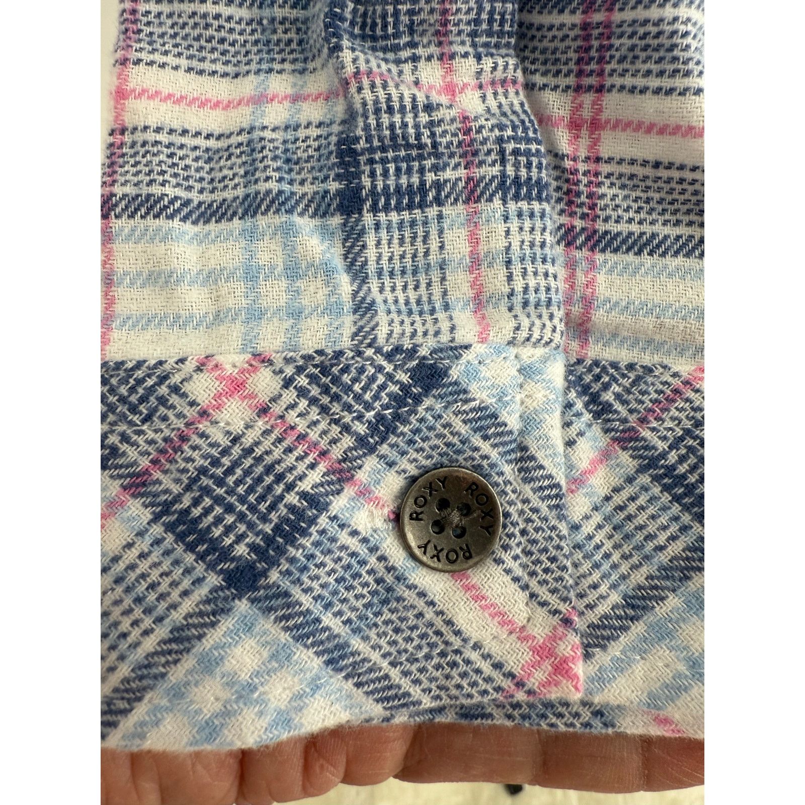 Other NEW Roxy Girl Lightweight Flannel Shirt Jacket Hoodie Large Size US L / EU 52-54 / 3 - 8 Thumbnail