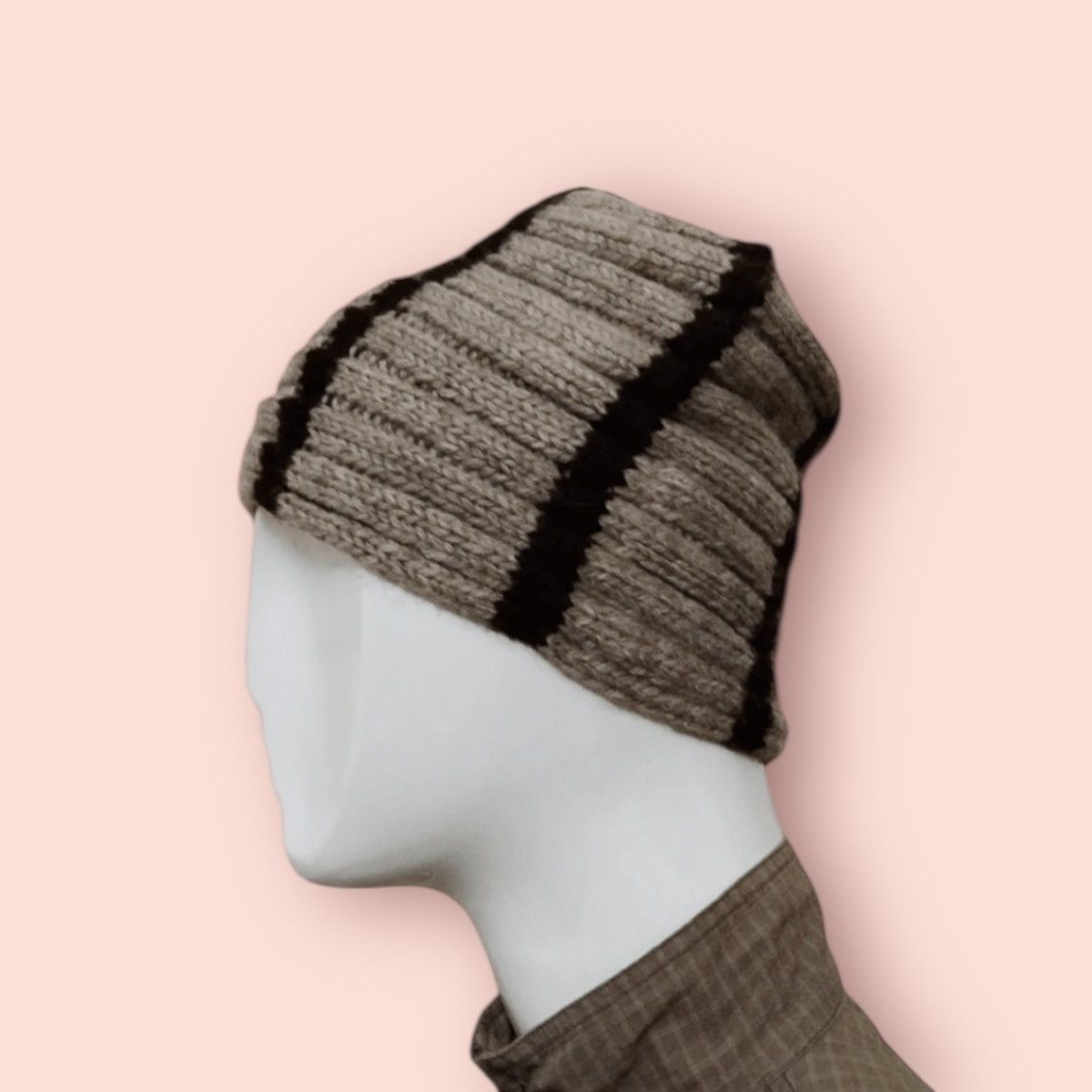 Japanese Brand VERSATILE ROLLED KNITTED WOOL BEANIE HAT Size ONE SIZE - 3 Thumbnail