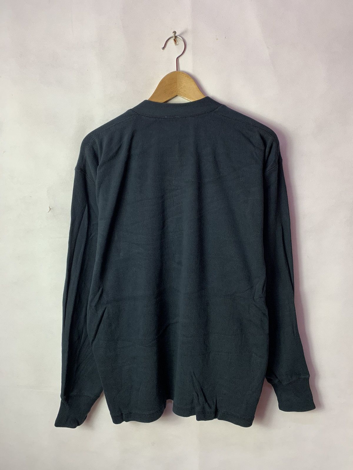 Vintage 🔥 Vintage 90s Cats Eye Button Longsleeves Pocket Tee Size US L / EU 52-54 / 3 - 5 Thumbnail