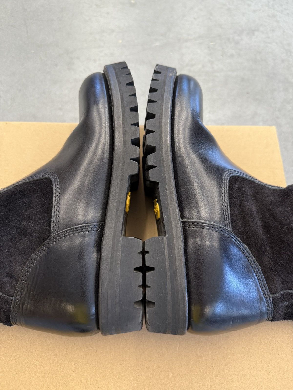 Our Legacy × Stussy Stussy x Our Legacy Black Leather Work Boots Size US 7.5 / EU 40-41 - 9 Thumbnail
