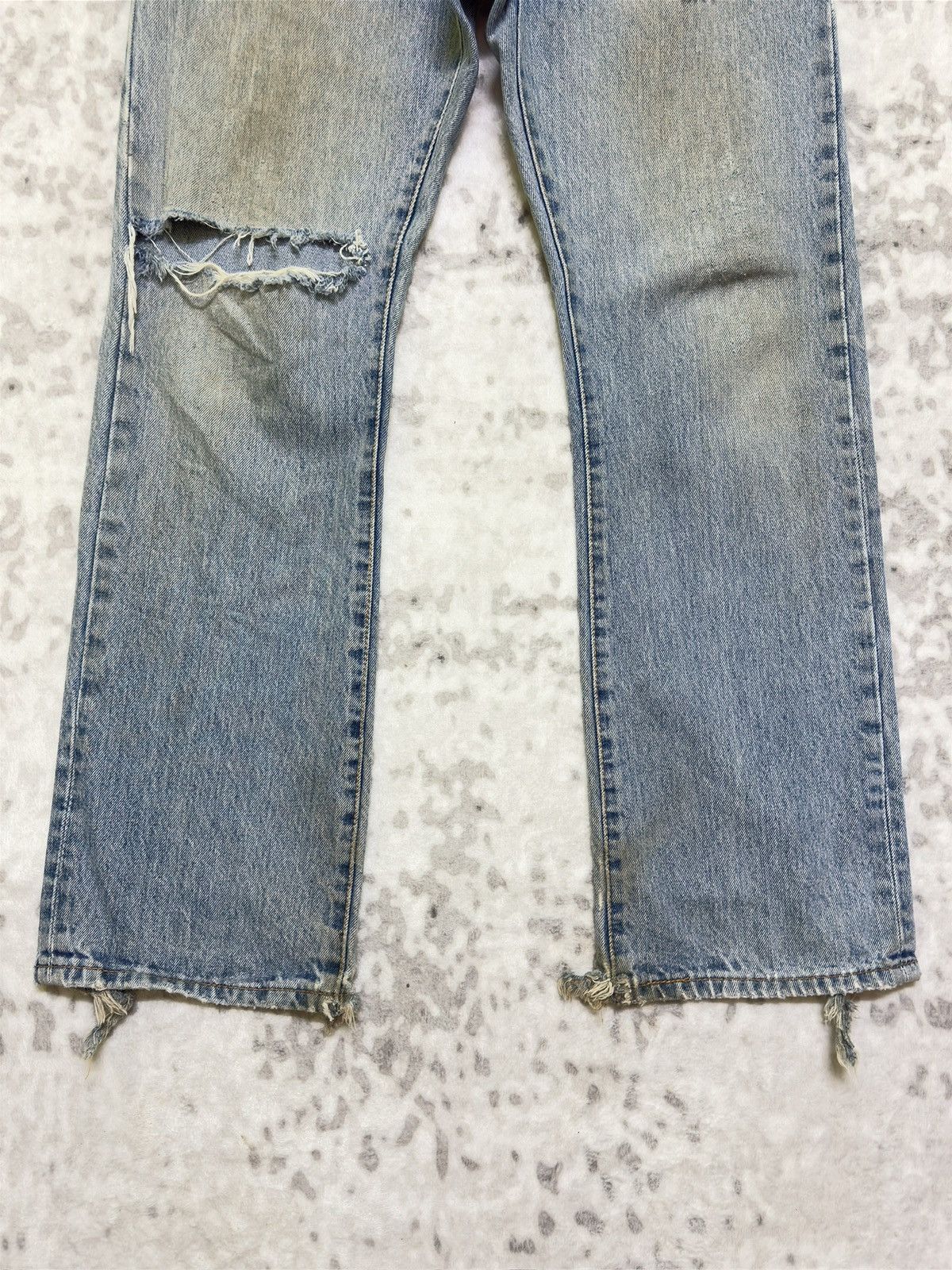 Levi's Vintage Levi's 517 Flared Bootcut Mud Wash Distressed Jeans Size US 33 - 6 Thumbnail