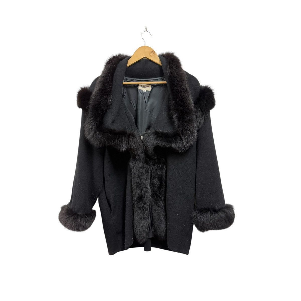 Bally Bally Cashmere Faux Fur Trim Coat Jacket Size L / US 10 / IT 46 - 1 Thumbnail