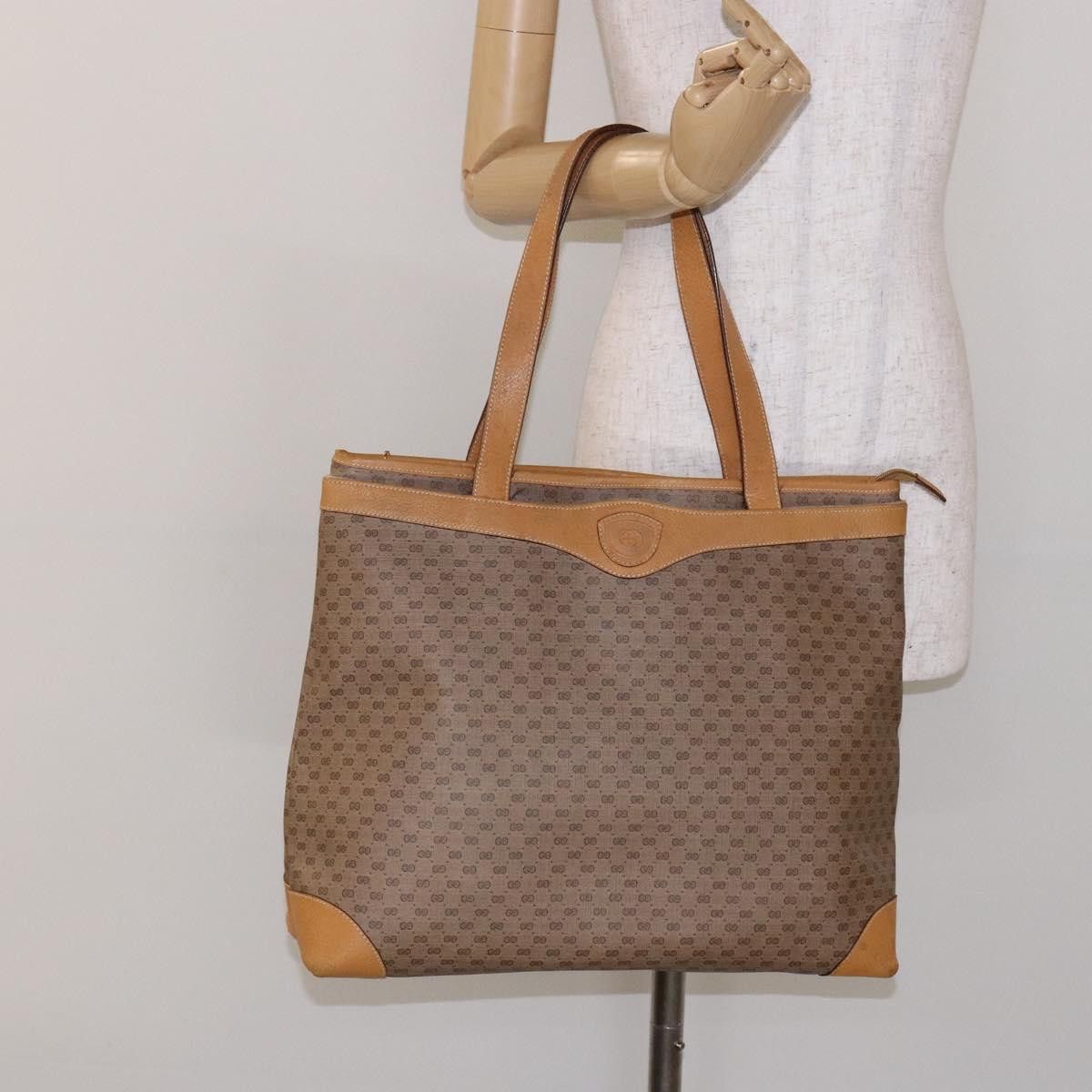 Gucci GUCCI Micro GG Supreme Tote Bag Pvc Beige Gold Size ONE SIZE - 23 Thumbnail