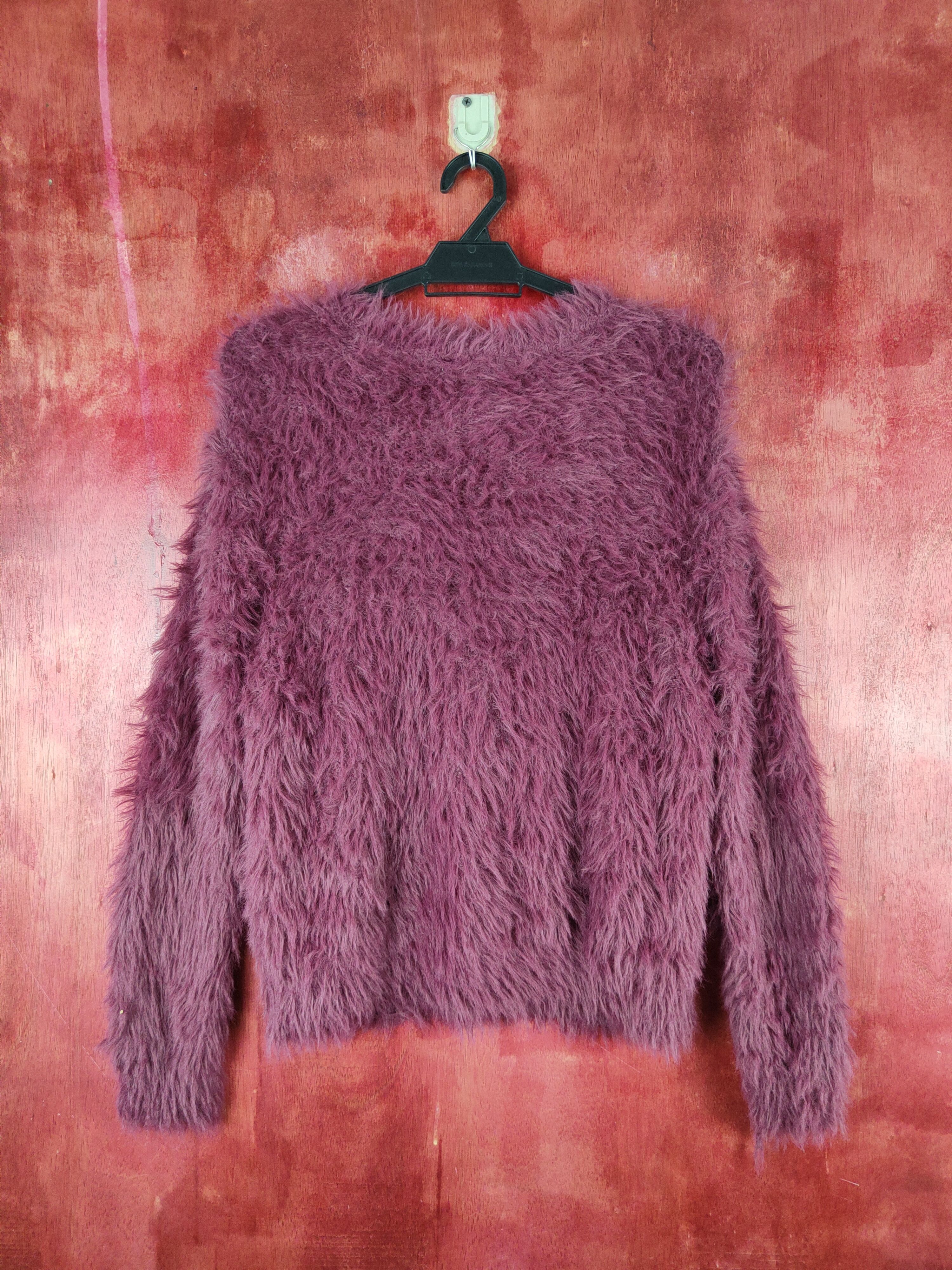 Japanese Brand × Vintage Artists Design 💥 KBF Dark Purple Fur Mohair Knitwear Size L / US 10 / IT 46 - 7 Thumbnail