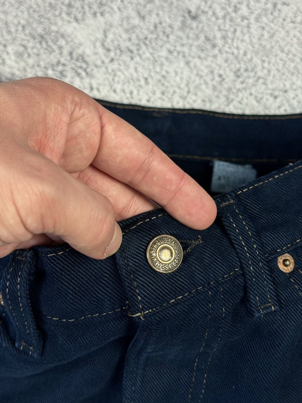 Levi's × Vintage Levis 554 Vintage Made In USA Blue Jeans Size US 33 - 9 Thumbnail