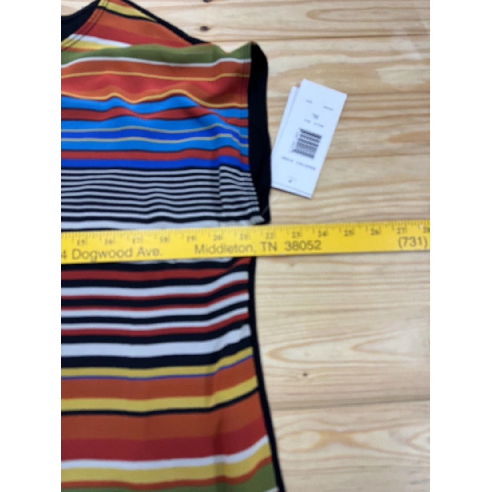 Other Sunny Leigh Chiffon Striped Rayon Jersey Knit Blouse NWT X-L Size XL / US 12-14 / IT 48-50 - 6 Thumbnail