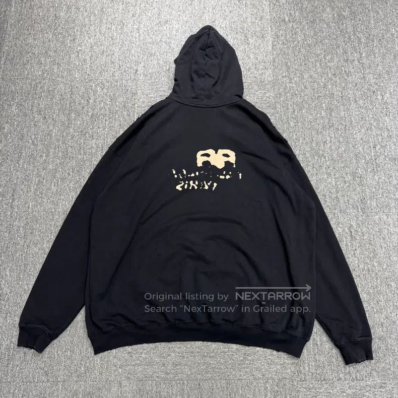 Balenciaga Graffiti Letter Hooded Sweatshirt