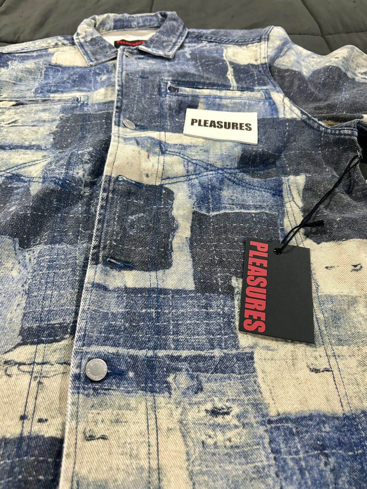 Pleasures PLEASURES Boro Work Jacket – Indigo Size US M / EU 48-50 / 2 - 4 Thumbnail