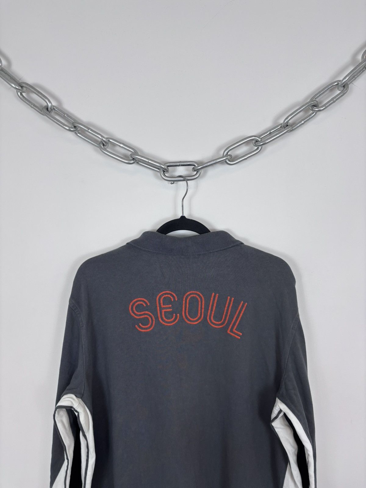 Nike Vintage Nike Y2K Seoul Embroidered Big Logo Rugby Polo Shirt Size US XXL / EU 58 / 5 - 17 Thumbnail