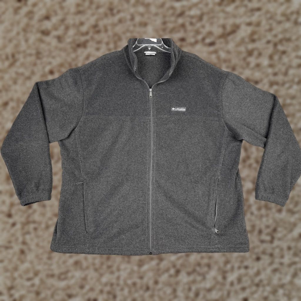 Vintage Columbia Jacket Womens 3X Gray Fleece Full Zip Collared Pockets Outdoor Warm Size XXL / US 16-18 / IT 52-54 - 1 Thumbnail