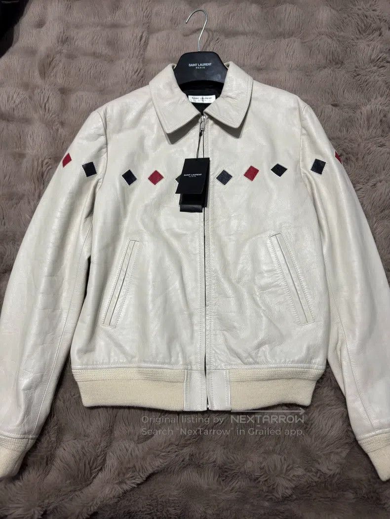 Saint Laurent Paris Saint Laurent Paris Distressed patchwork leather jacket Size L / US 10 / IT 46 - 1 Thumbnail