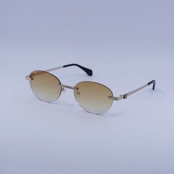 Palm Angels Palm Angels PERI10H CRYSTAL 7622 Sunglasses Gold Oval Frame Size ONE SIZE - 4 Thumbnail
