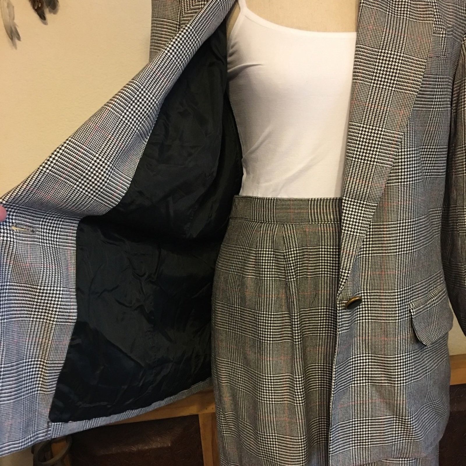 Worthington Worthington classy houndstooth lined skirt suit 10 Size L / US 10 / IT 46 - 5 Thumbnail