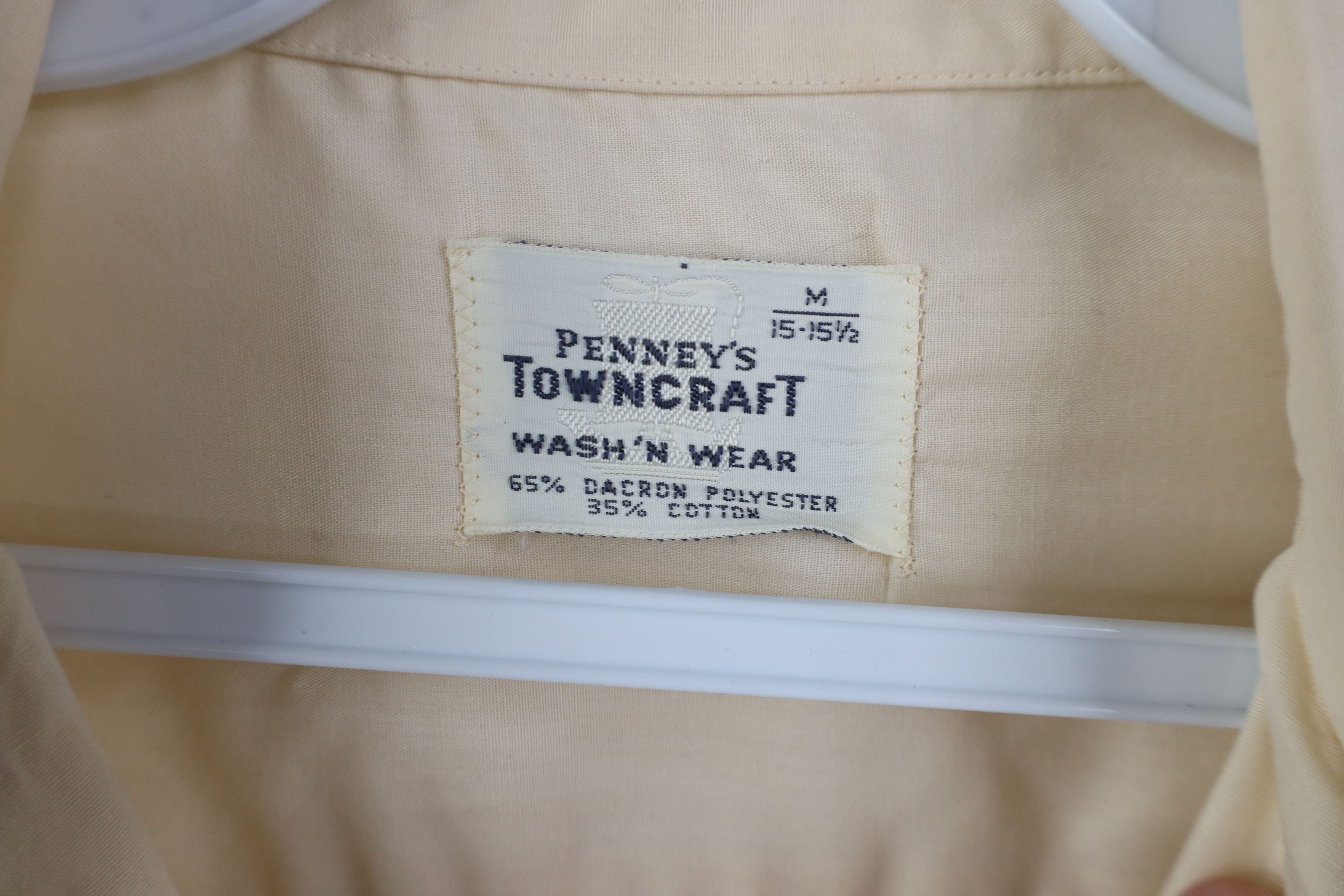 Vintage Vintage 50s Penneys Looped Collar Button Shirt Beige Size US M / EU 48-50 / 2 - 10 Thumbnail