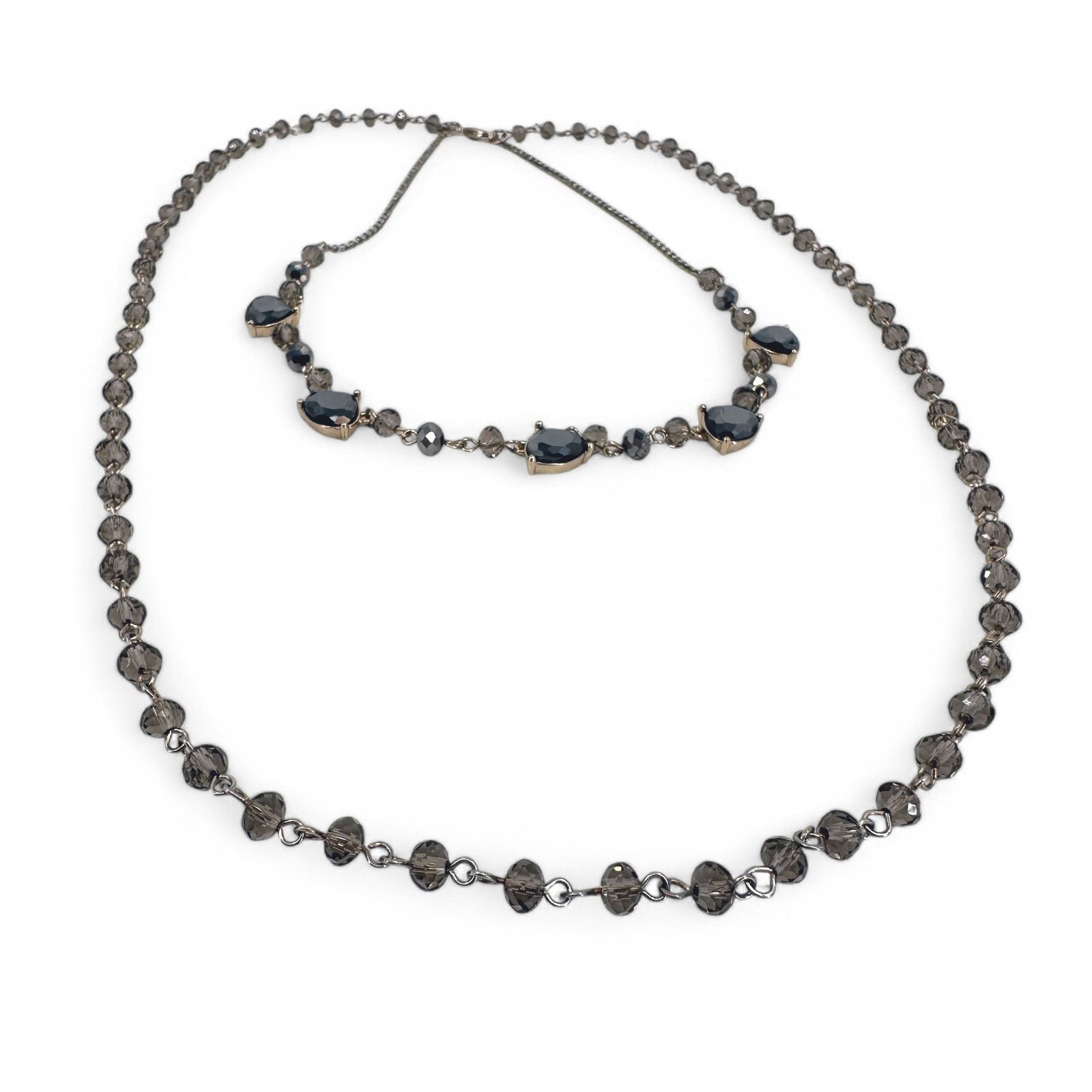 Banana Republic Banana Republic Layered Necklace Smoke Crystal Beads Size ONE SIZE - 9 Thumbnail