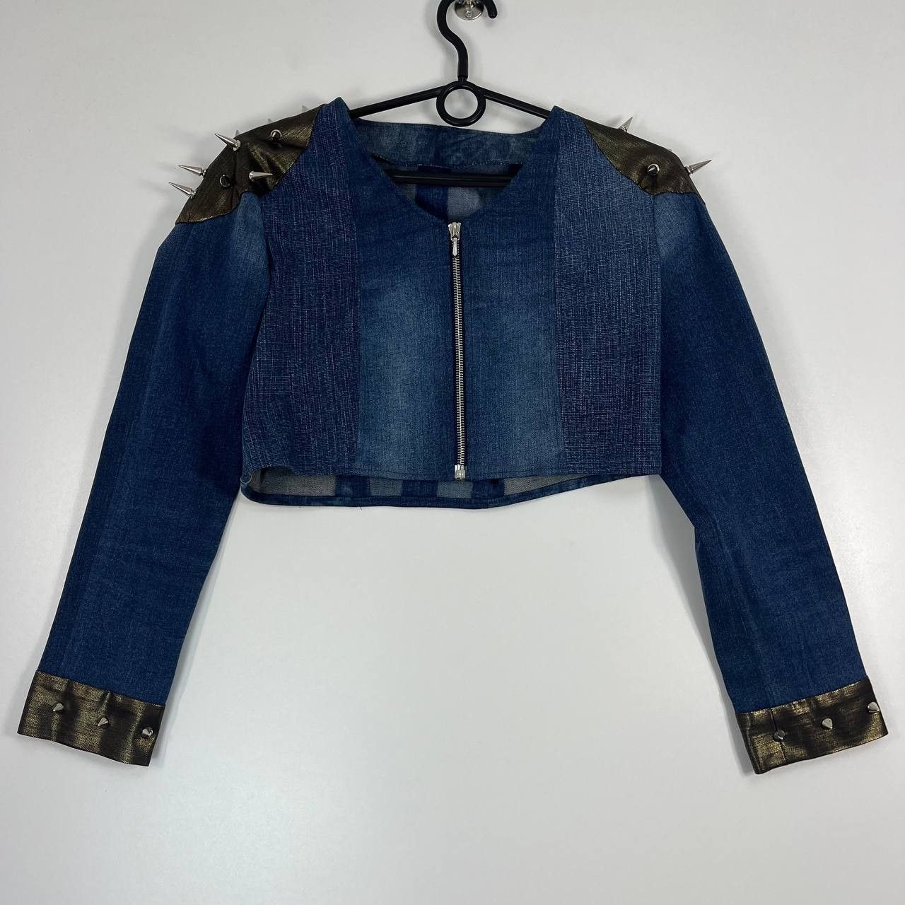 Other Womens Cropped Denim Jacket Bolero Riri Swiss Zip Size S Size S / US 4 / IT 40 - 1 Thumbnail
