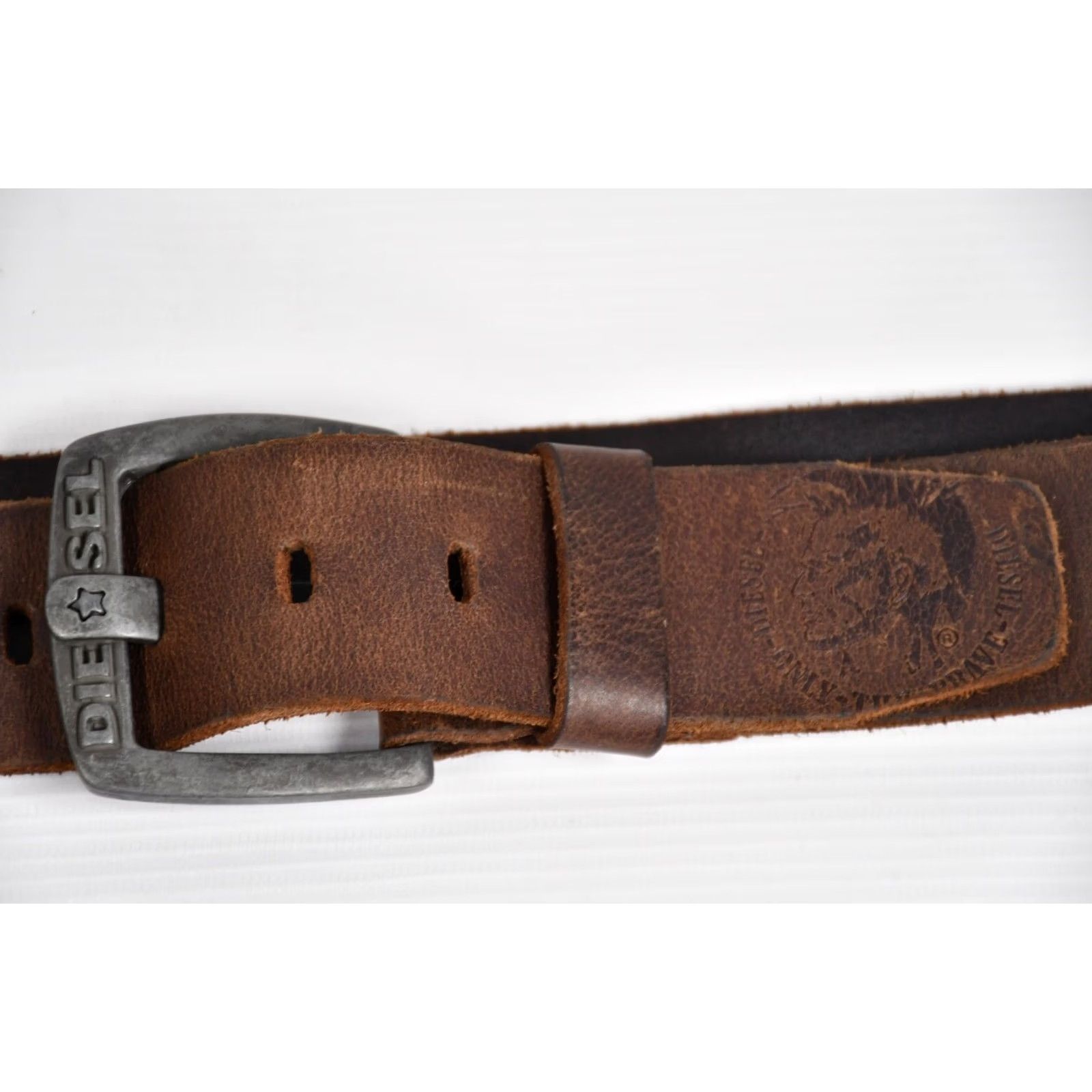 Diesel DIESEL Belt Men 95cm Brown Leather Vintage Size 95 Belt Mens Brown Leather Diesel Vintage 95cm Men Size ONE SIZE - 2 Thumbnail